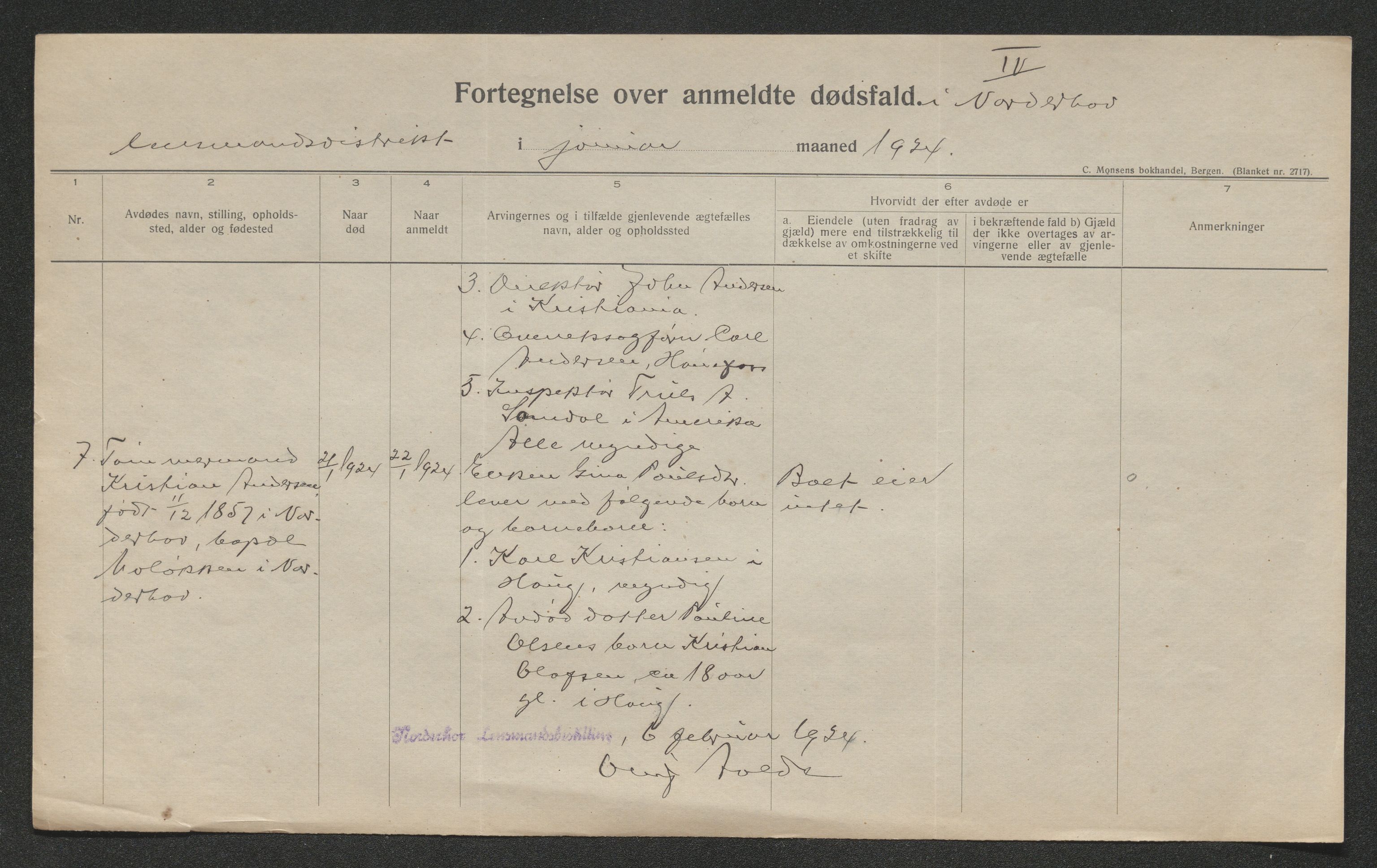 Ringerike sorenskriveri, AV/SAKO-A-105/H/Ha/Hab/L0013: Dødsfallslister Norderhov, 1924-1930