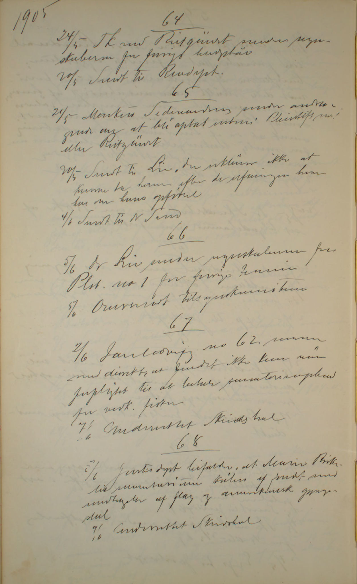 Lepraarkiver - Overlegen for den spedalske sykdom, AV/SAB-A-61001/B.c/L0007: Journal, 1899-1916