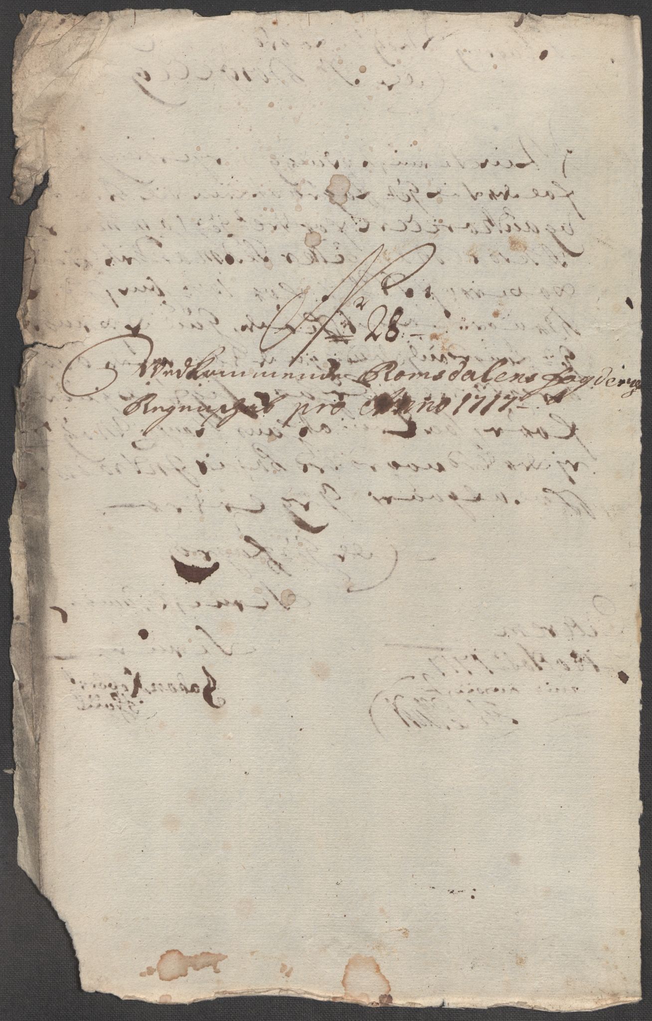 Rentekammeret inntil 1814, Reviderte regnskaper, Fogderegnskap, RA/EA-4092/R55/L3664: Fogderegnskap Romsdal, 1717, s. 180