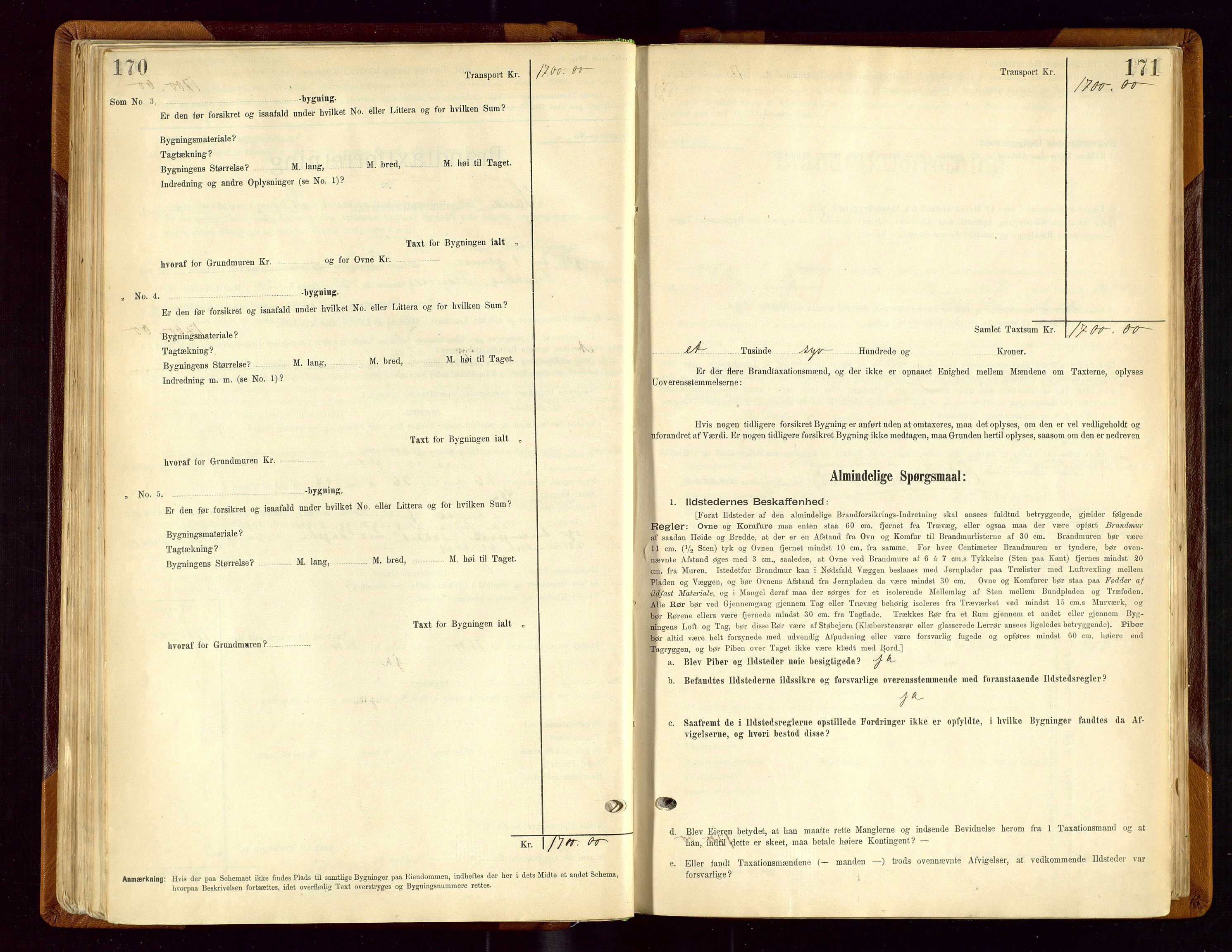 Sauda lensmannskontor, SAST/A-100177/Gob/L0001: Branntakstprotokoll - skjematakst, 1894-1914, s. 170-171