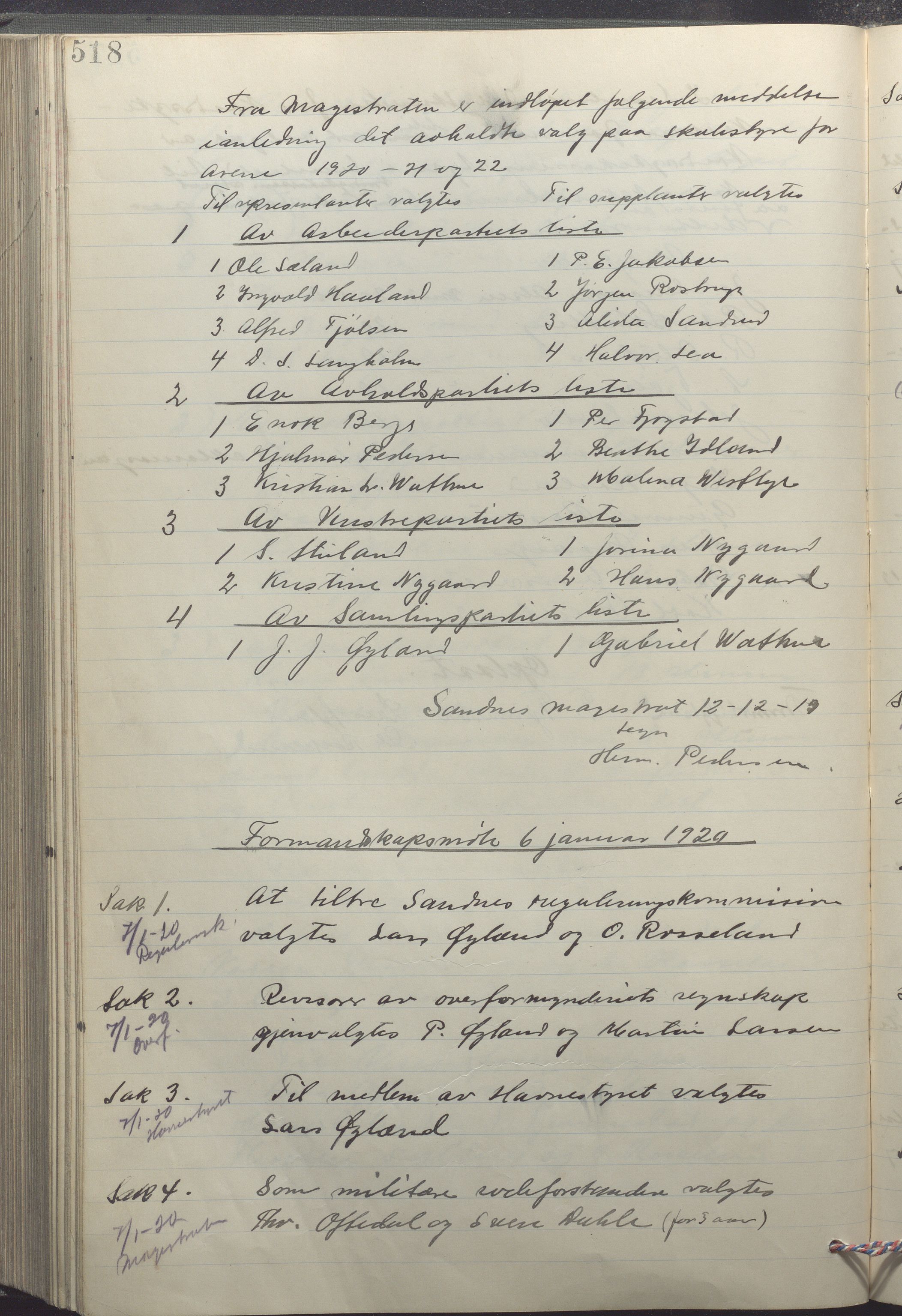 Sandnes kommune - Formannskapet og Bystyret, IKAR/K-100188/Aa/L0009: Møtebok, 1917-1920, s. 518