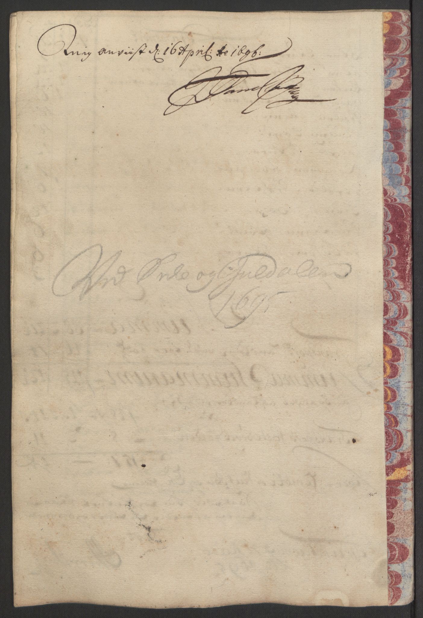 Rentekammeret inntil 1814, Reviderte regnskaper, Fogderegnskap, AV/RA-EA-4092/R60/L3945: Fogderegnskap Orkdal og Gauldal, 1695, s. 186