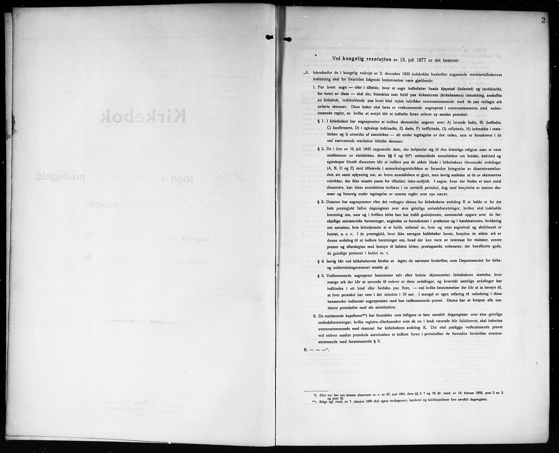 Solum kirkebøker, SAKO/A-306/G/Ga/L0009: Klokkerbok nr. I 9, 1909-1922, s. 2