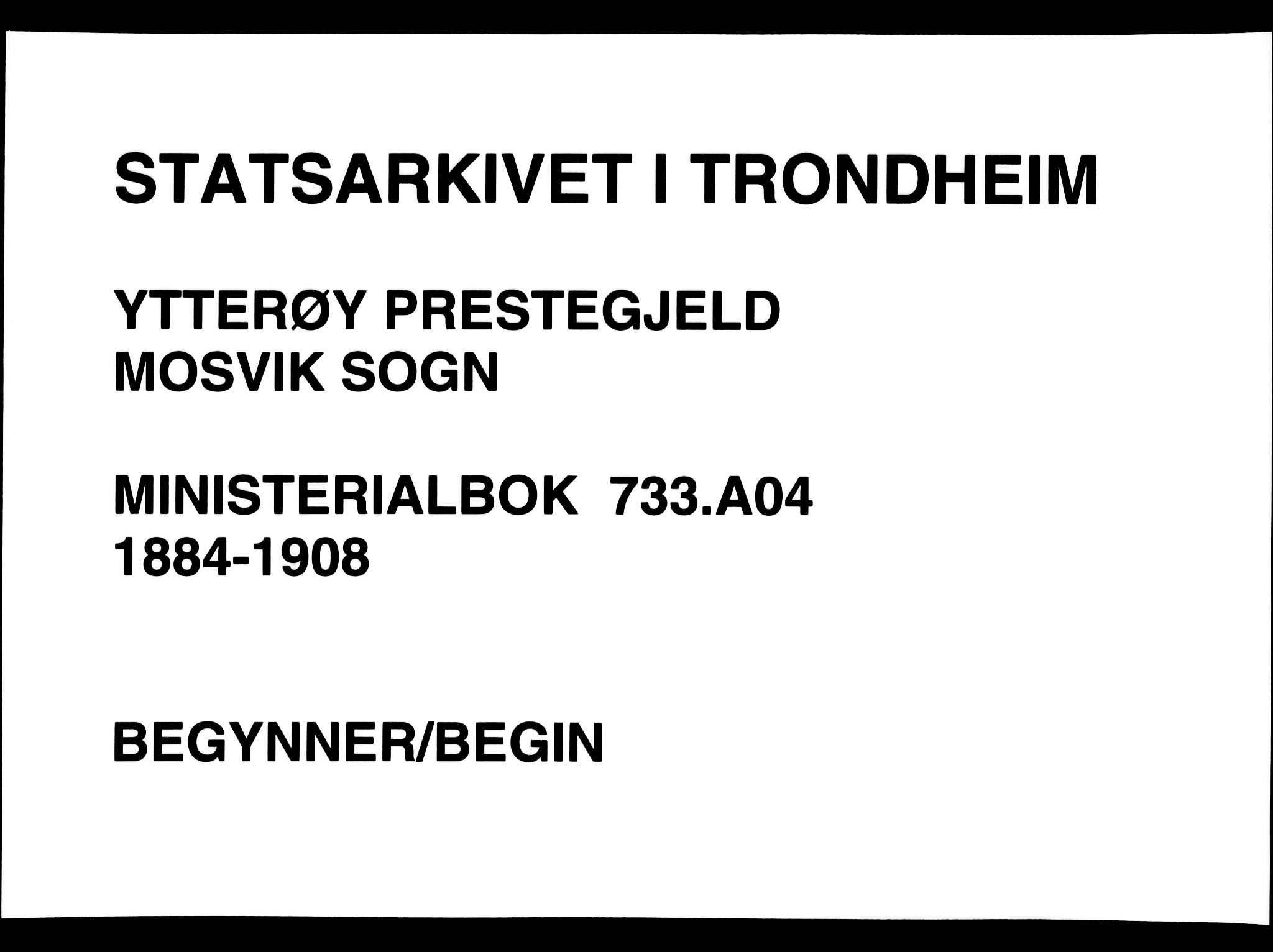 Ministerialprotokoller, klokkerbøker og fødselsregistre - Nord-Trøndelag, SAT/A-1458/733/L0325: Ministerialbok nr. 733A04, 1884-1908