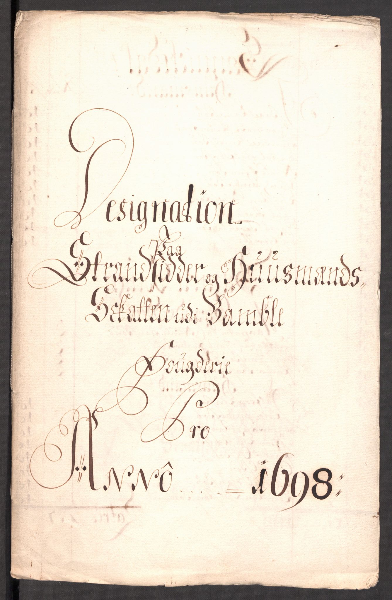 Rentekammeret inntil 1814, Reviderte regnskaper, Fogderegnskap, RA/EA-4092/R36/L2099: Fogderegnskap Øvre og Nedre Telemark og Bamble, 1698, s. 174