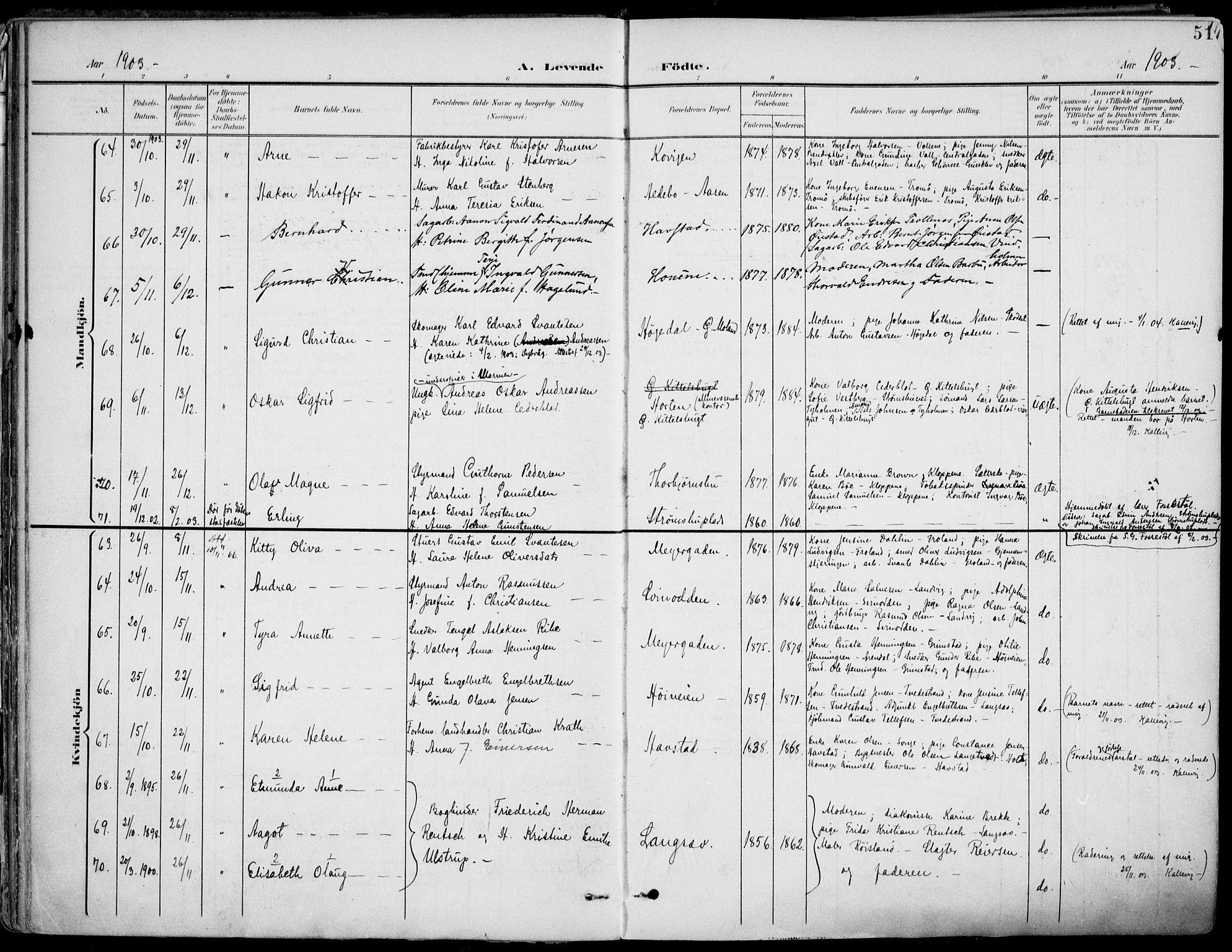 Barbu sokneprestkontor, AV/SAK-1111-0003/F/Fa/L0005: Ministerialbok nr. A 5, 1899-1909, s. 51