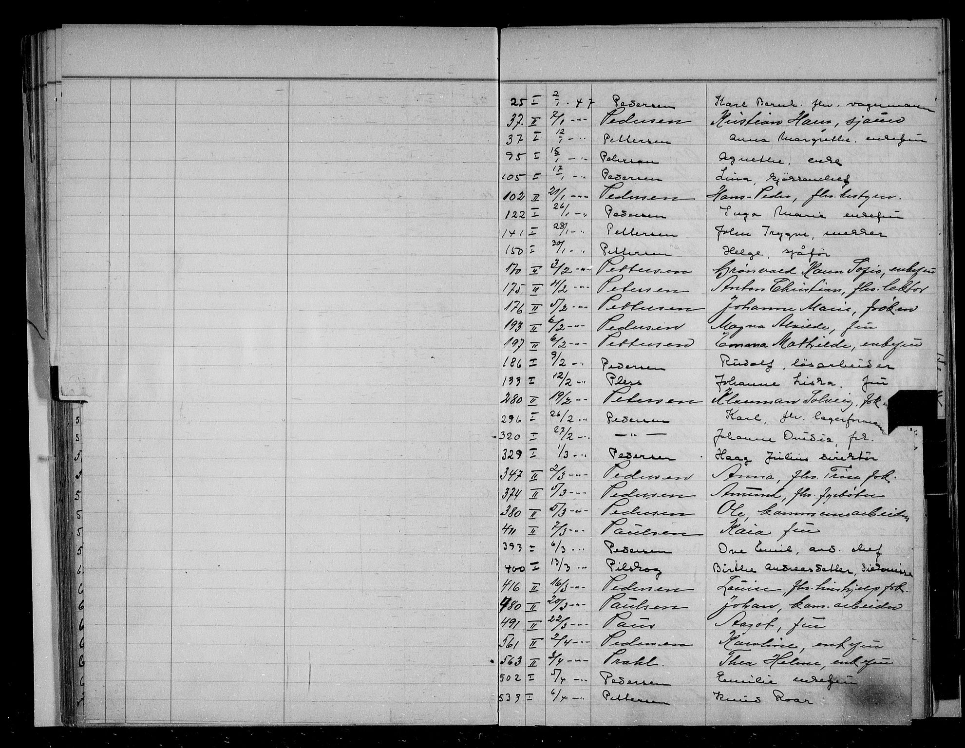 Oslo skifterett, AV/SAO-A-10383/F/Fa/Faa/L0047: Register til dødsfallsprotokollene, 1947