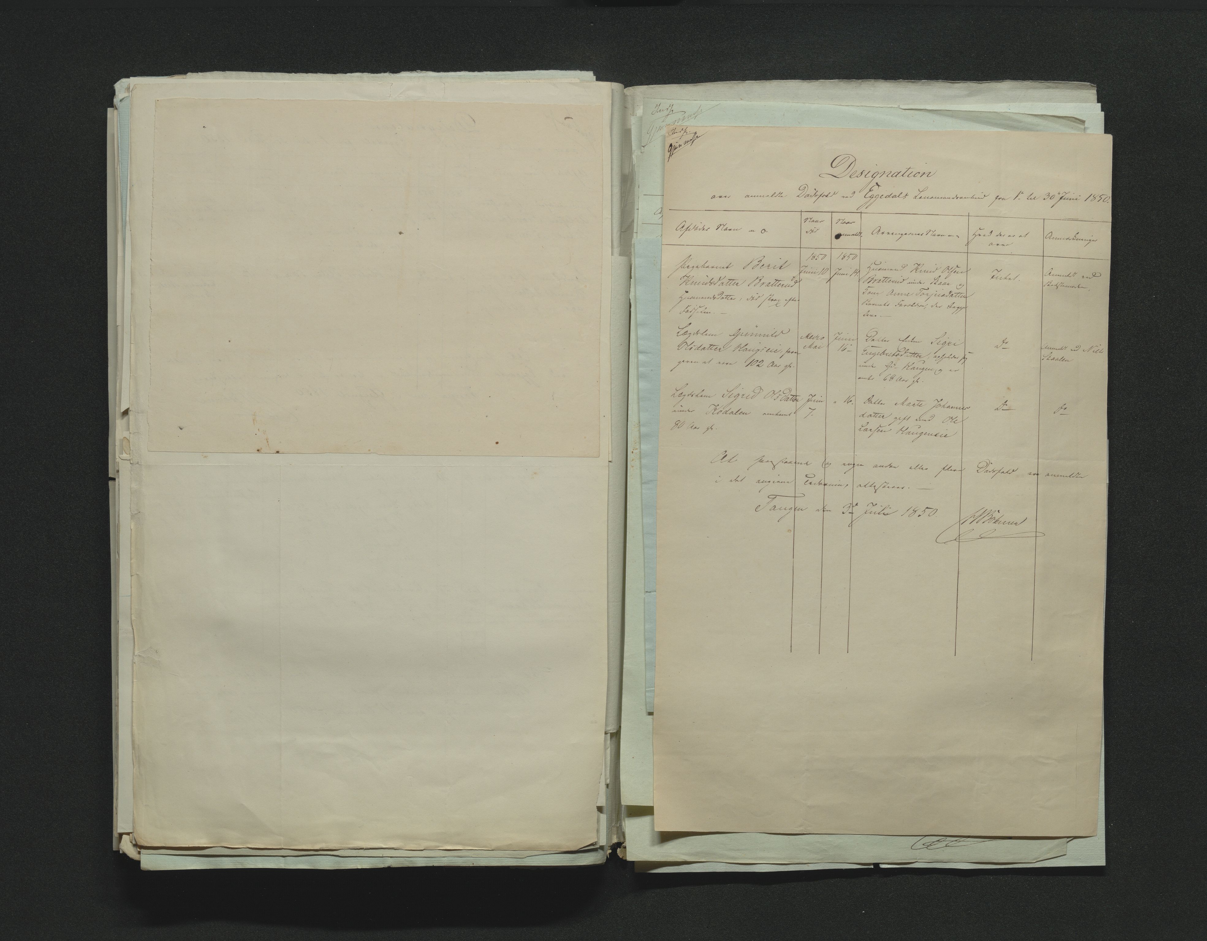Eiker, Modum og Sigdal sorenskriveri, AV/SAKO-A-123/H/Ha/Hab/L0008: Dødsfallsmeldinger, 1850-1853