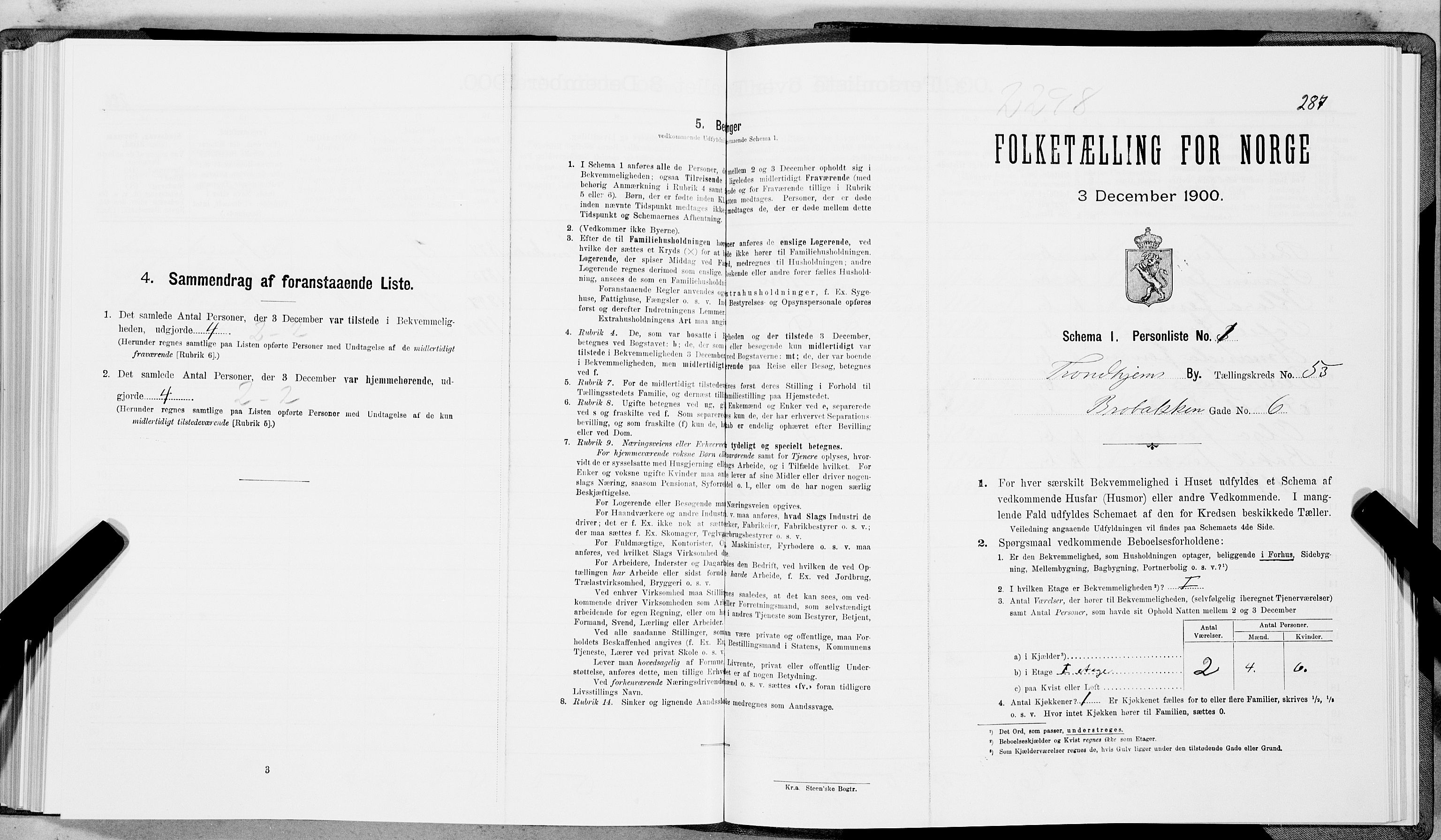 SAT, Folketelling 1900 for 1601 Trondheim kjøpstad, 1900, s. 9006