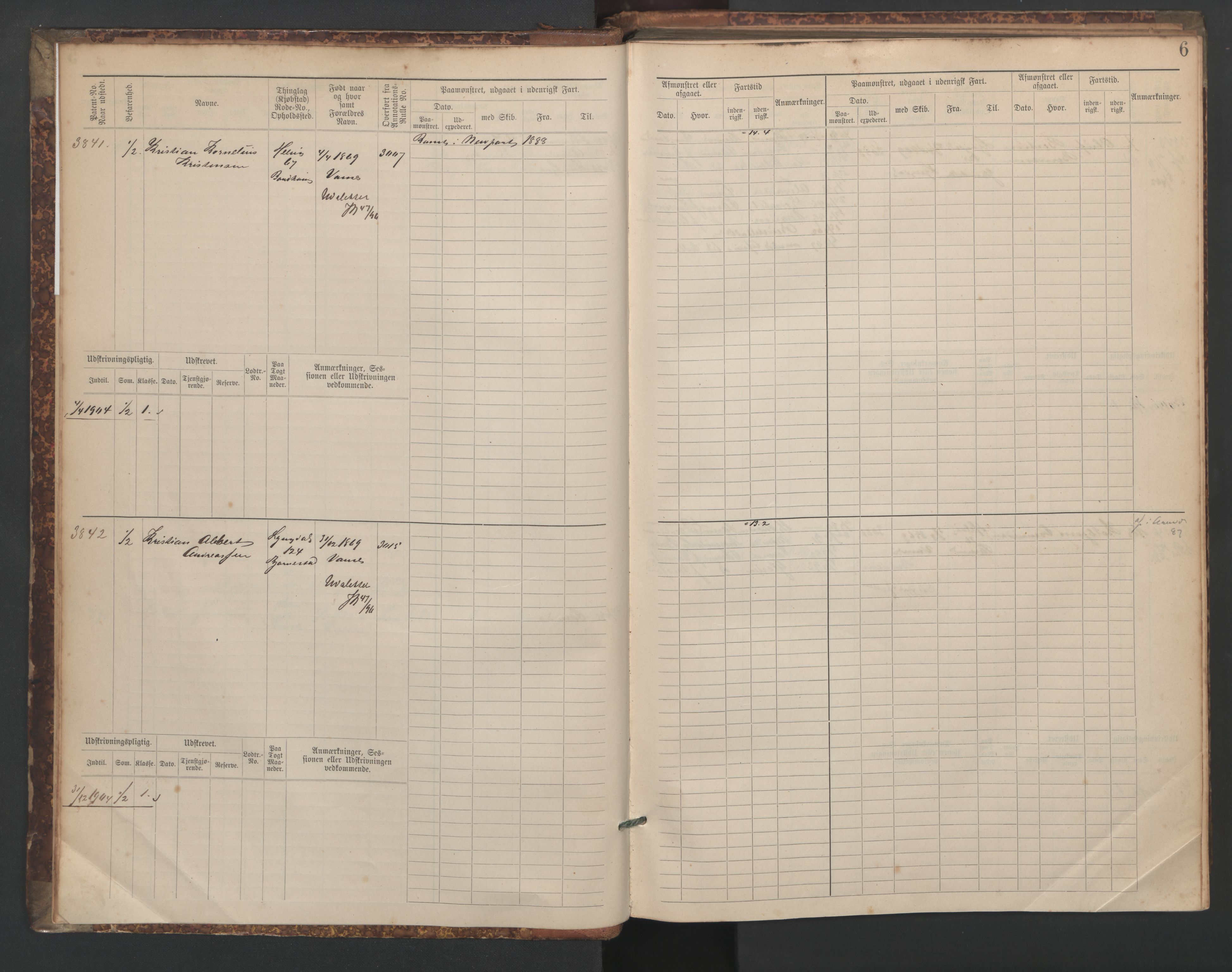 Farsund mønstringskrets, AV/SAK-2031-0017/F/Fb/L0020: Hovedrulle nr 3833-4506, Z-12, 1890-1930, s. 7