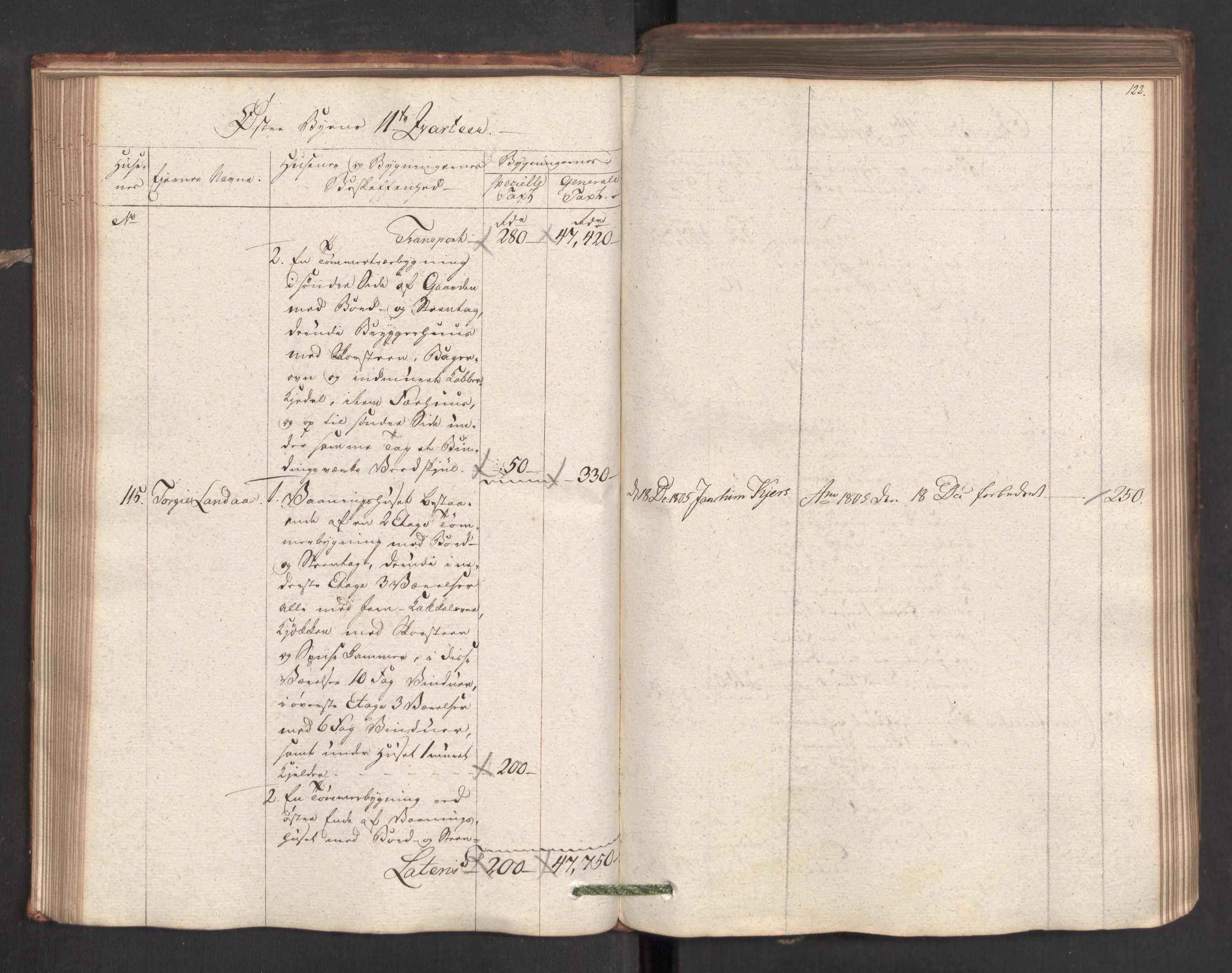 Kommersekollegiet, Brannforsikringskontoret 1767-1814, AV/RA-EA-5458/F/Fa/L0019/0001: Kristiansand / Branntakstprotokoll, 1797, s. 122
