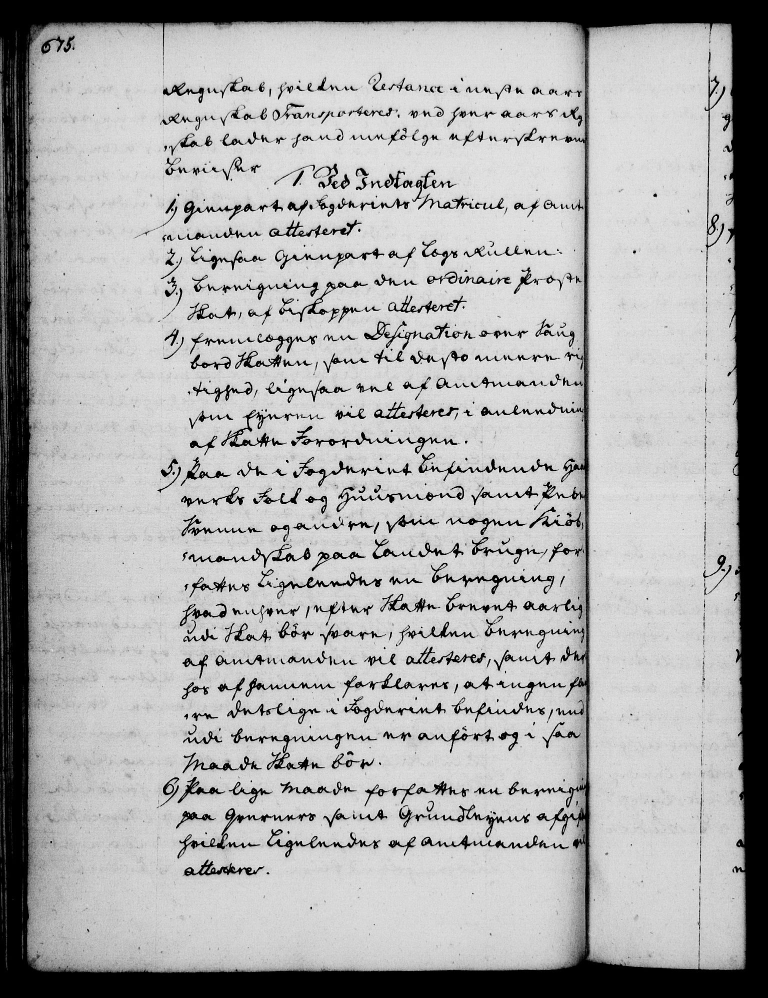 Rentekammeret, Kammerkanselliet, RA/EA-3111/G/Gg/Ggi/L0002: Norsk instruksjonsprotokoll med register (merket RK 53.35), 1729-1751, s. 675
