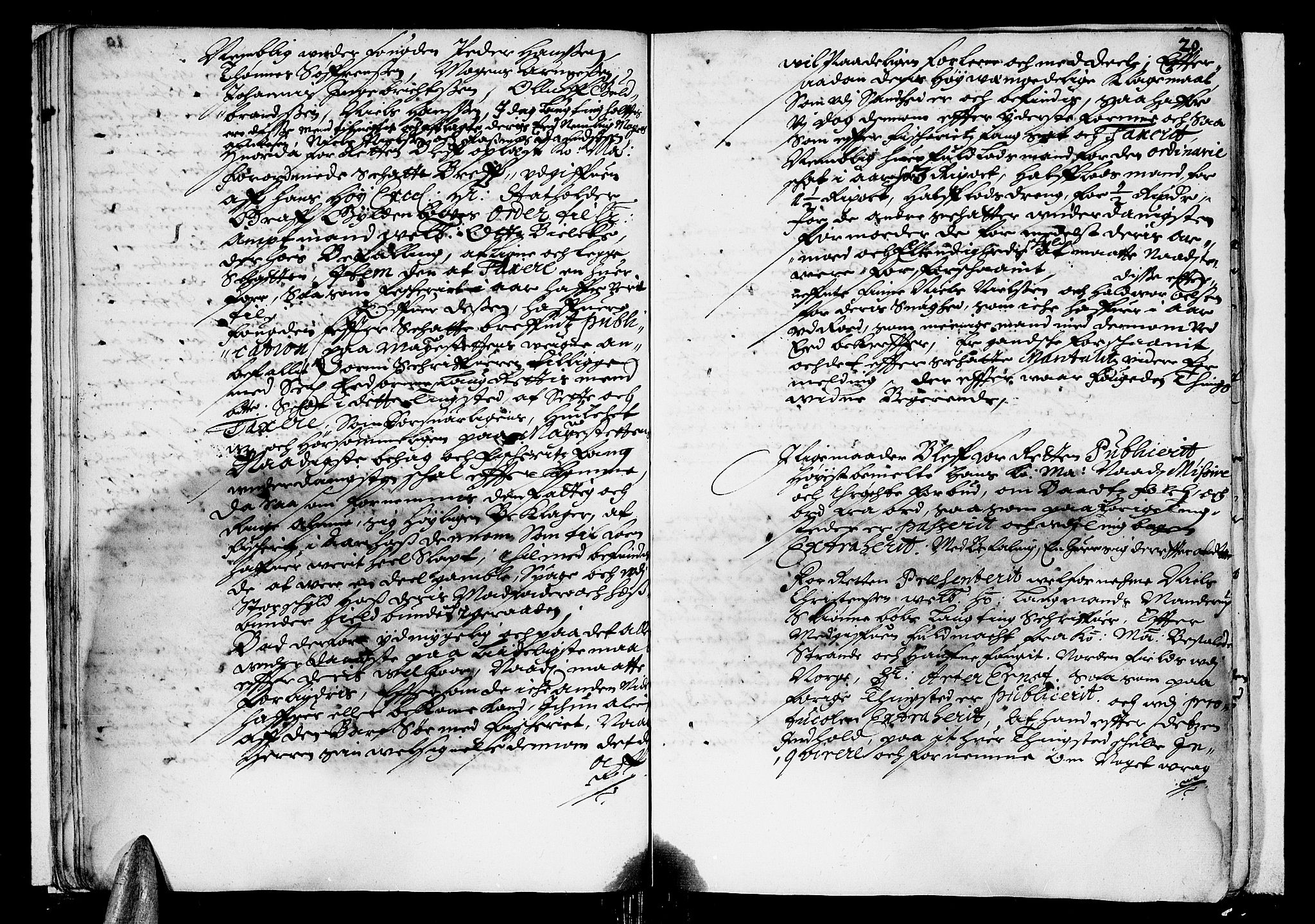 Finnmark sorenskriveri, AV/SATØ-S-0053/F/Fa/L0015: Justisprotokoller, 1677-1678, s. 19b-20a