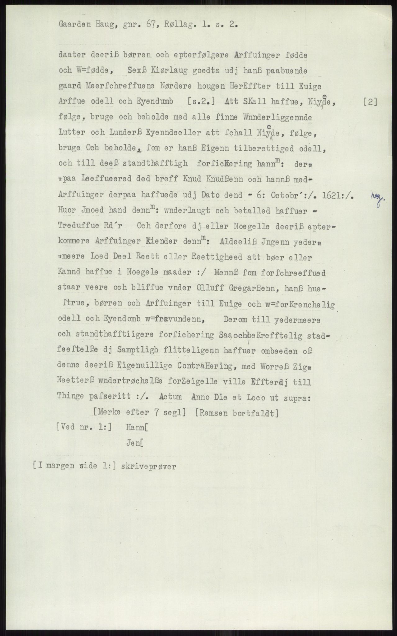 Samlinger til kildeutgivelse, Diplomavskriftsamlingen, RA/EA-4053/H/Ha, s. 1880