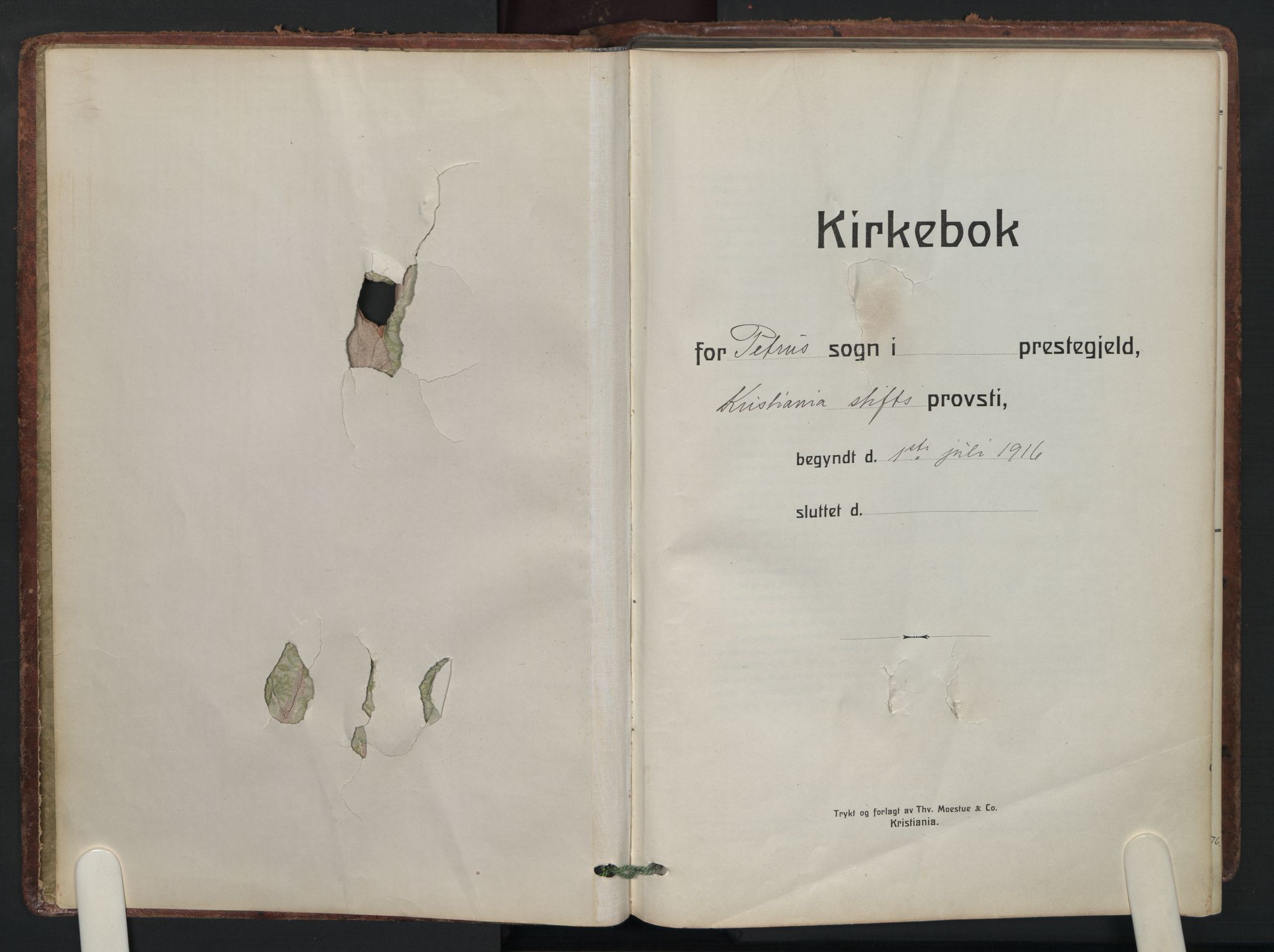 Petrus prestekontor Kirkebøker, SAO/A-10872/F/Fa/L0014: Ministerialbok nr. 14, 1916-1937