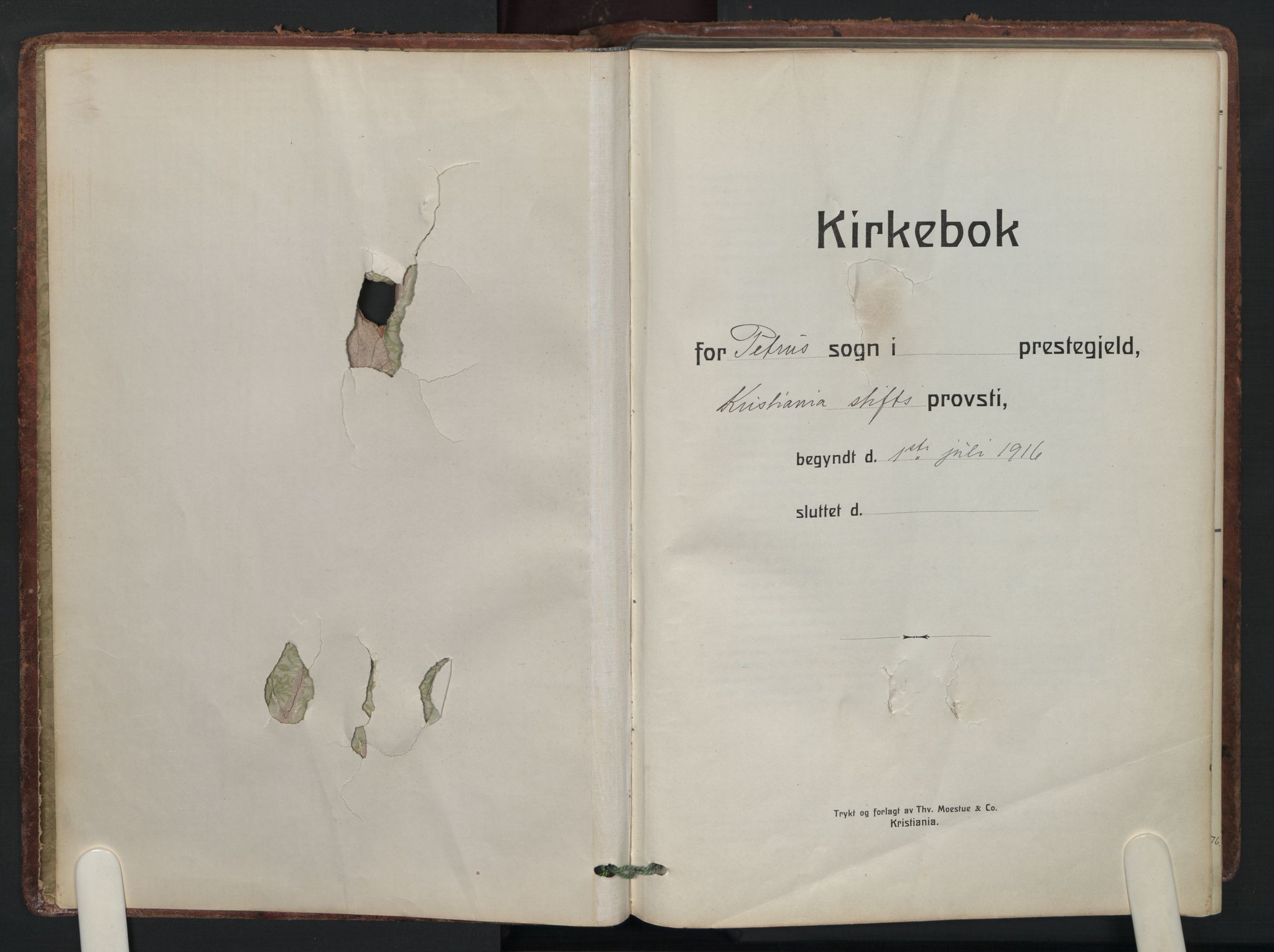 Petrus prestekontor Kirkebøker, AV/SAO-A-10872/F/Fa/L0014: Ministerialbok nr. I 14, 1916-1937