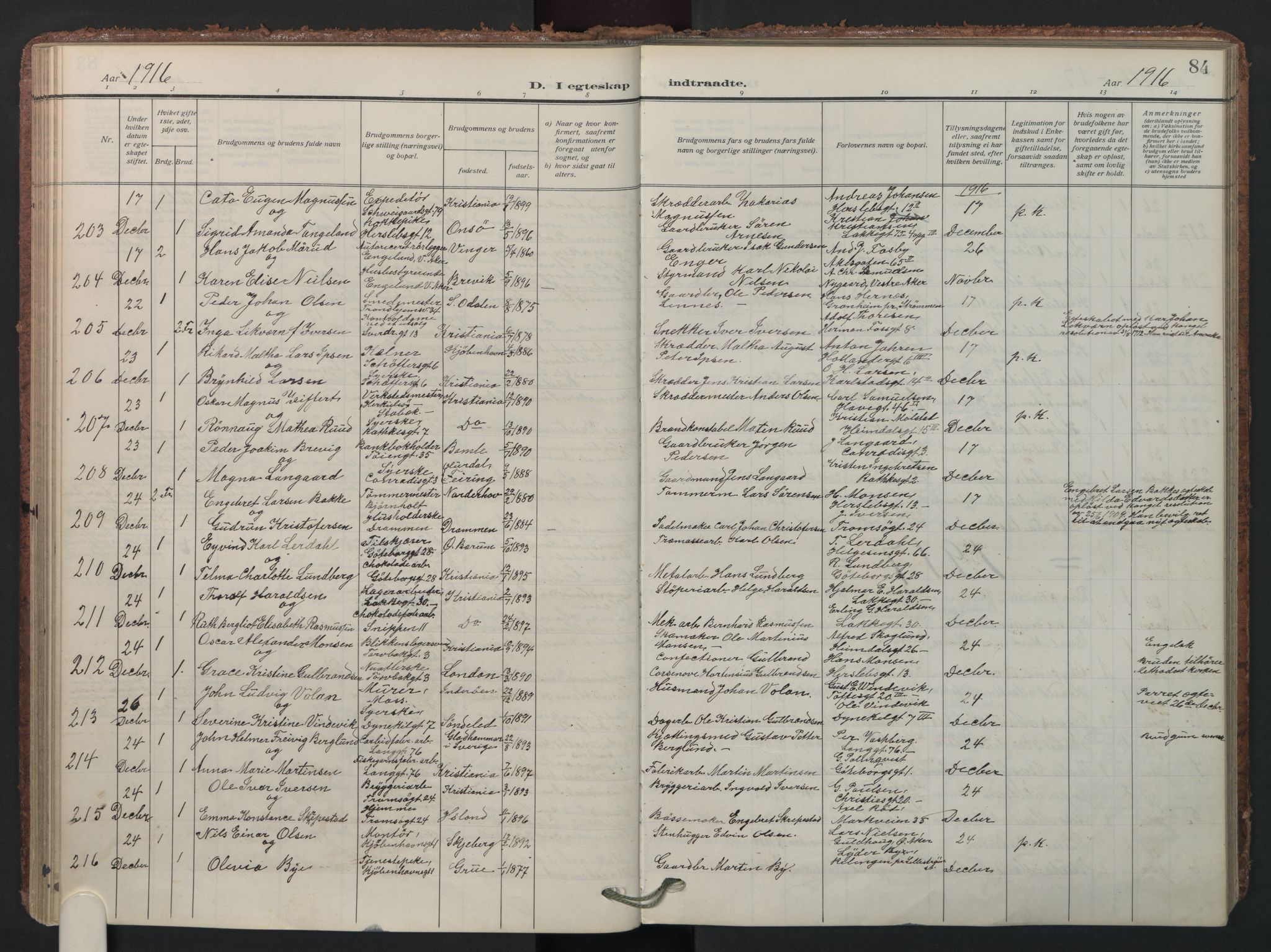 Petrus prestekontor Kirkebøker, AV/SAO-A-10872/F/Fa/L0013: Ministerialbok nr. I 13, 1911-1925, s. 84
