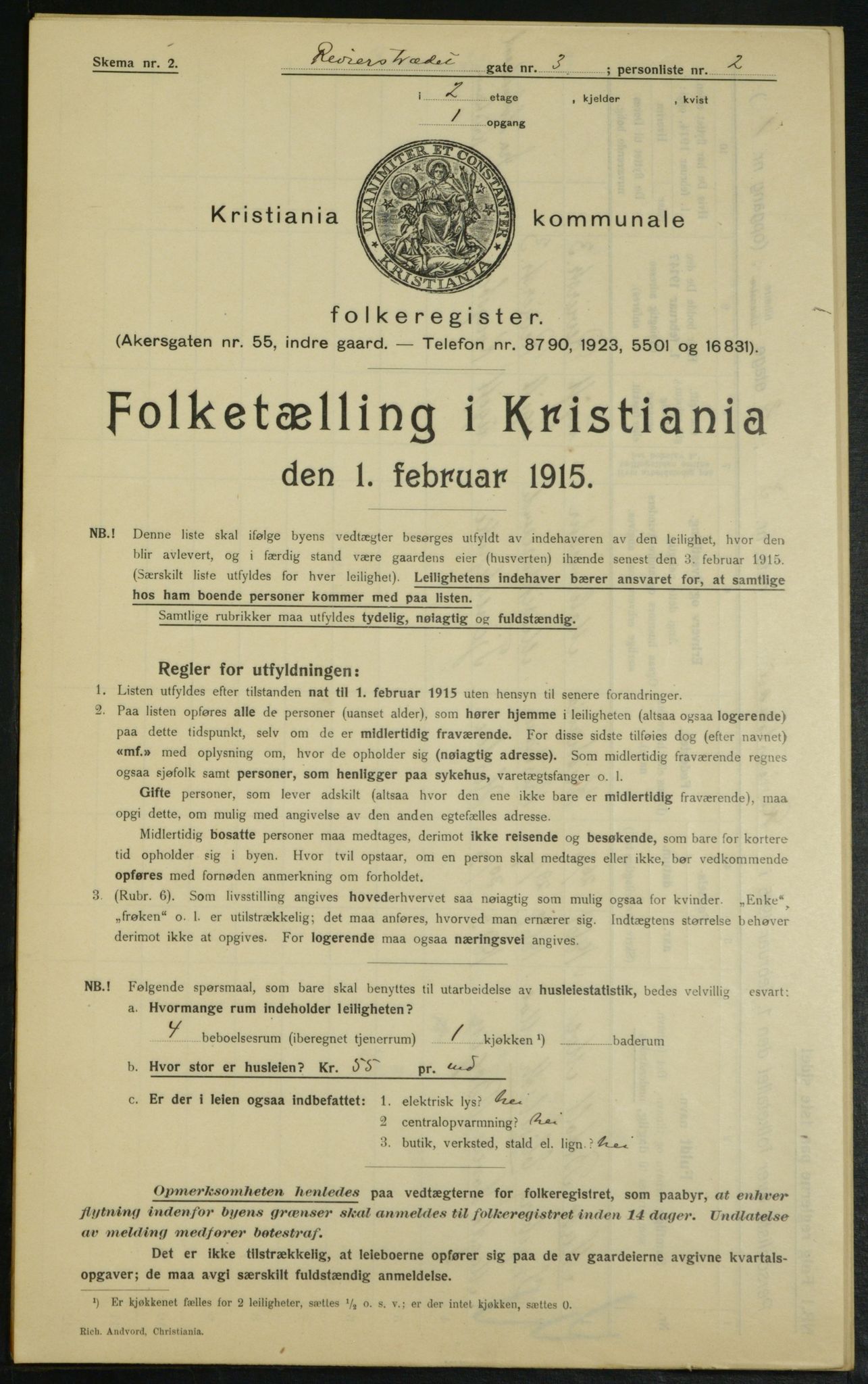 OBA, Kommunal folketelling 1.2.1915 for Kristiania, 1915, s. 82587