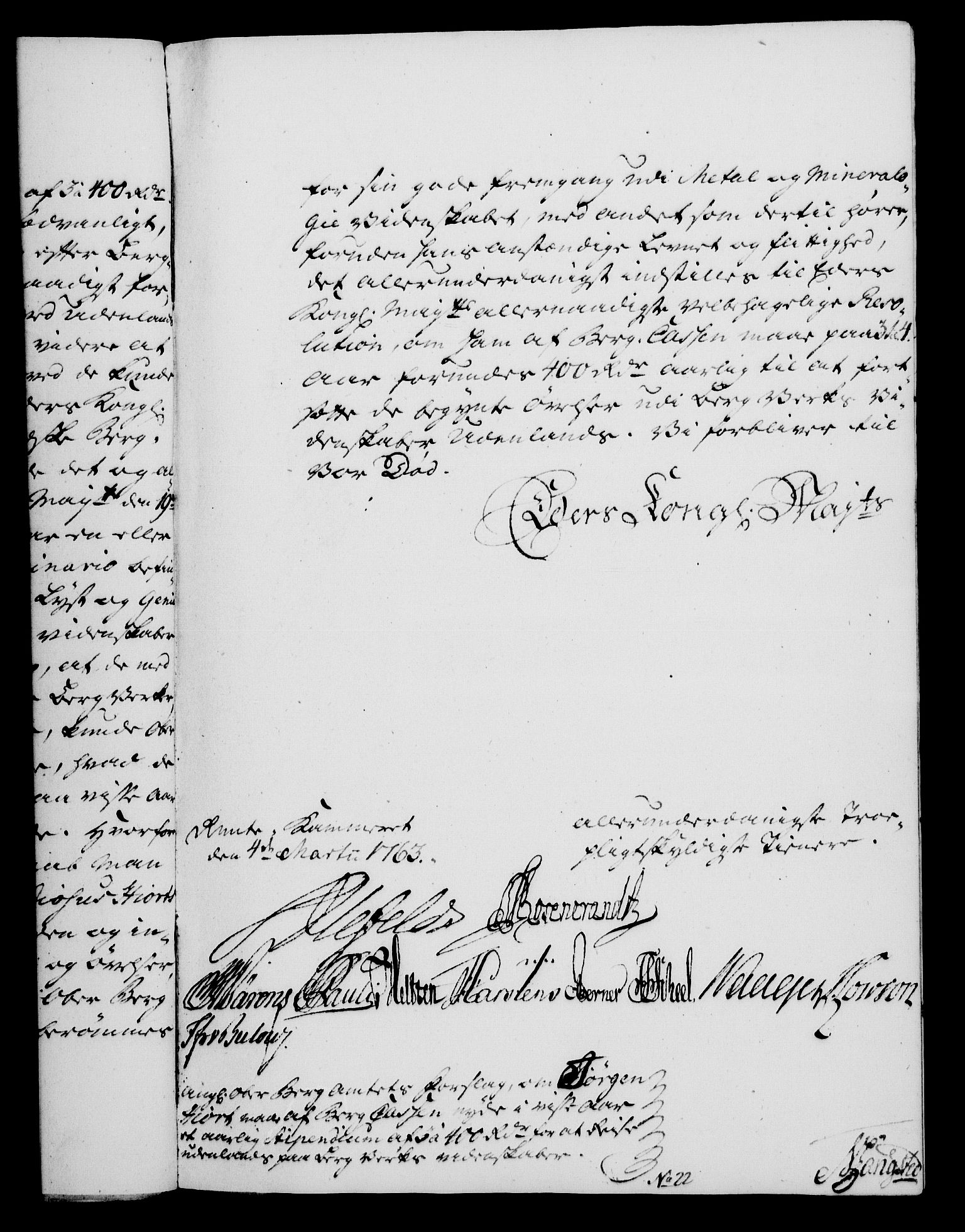 Rentekammeret, Kammerkanselliet, RA/EA-3111/G/Gf/Gfa/L0045: Norsk relasjons- og resolusjonsprotokoll (merket RK 52.45), 1763, s. 126