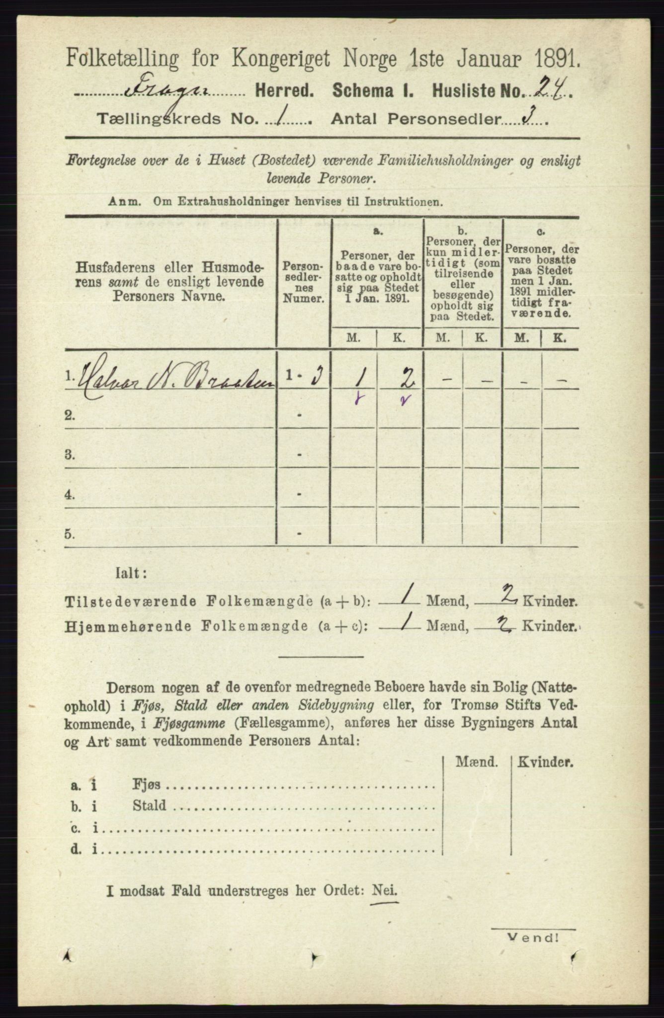 RA, Folketelling 1891 for 0215 Frogn herred, 1891, s. 39