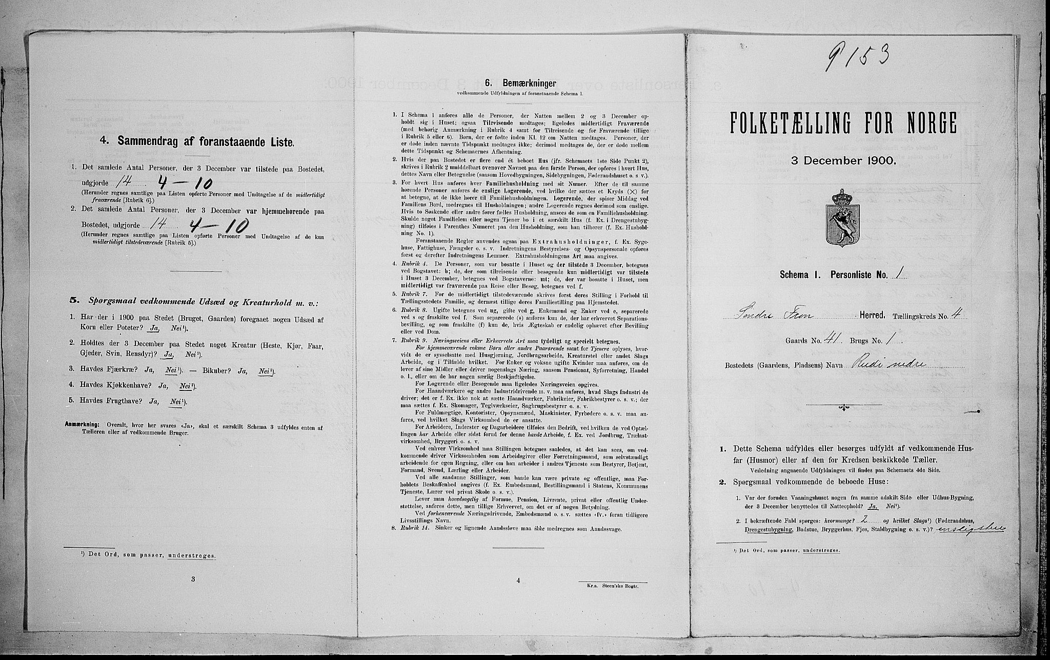 SAH, Folketelling 1900 for 0519 Sør-Fron herred, 1900, s. 462