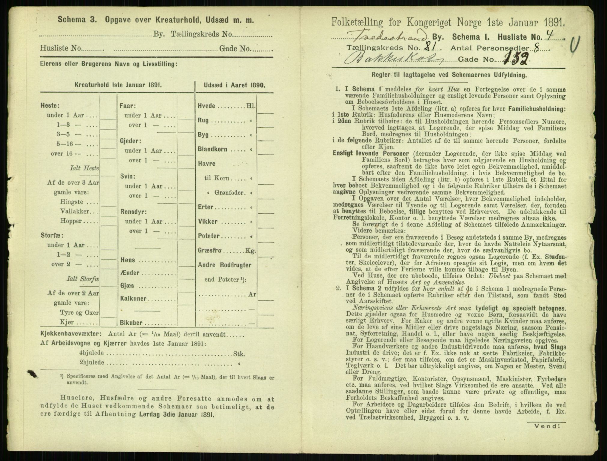 RA, Folketelling 1891 for 0902 Tvedestrand ladested, 1891, s. 20