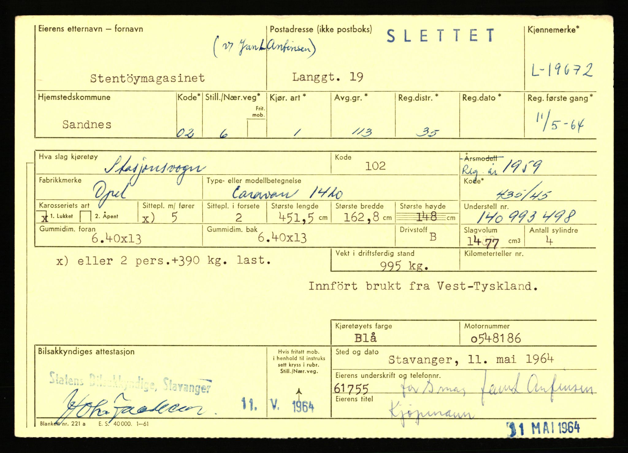 Stavanger trafikkstasjon, AV/SAST-A-101942/0/F/L0035: L-19100 - L-19999, 1930-1971, s. 1758