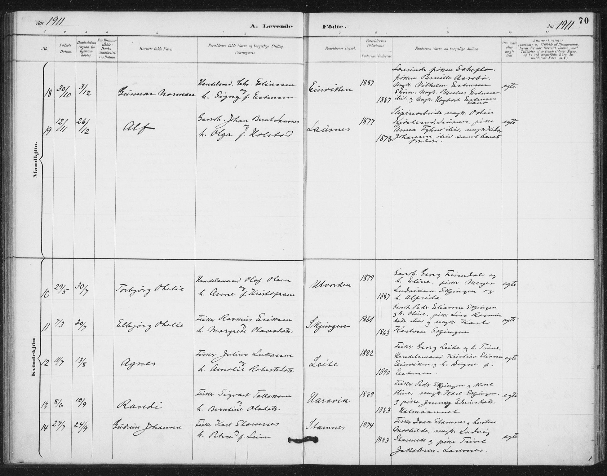 Ministerialprotokoller, klokkerbøker og fødselsregistre - Nord-Trøndelag, SAT/A-1458/772/L0603: Ministerialbok nr. 772A01, 1885-1912, s. 70