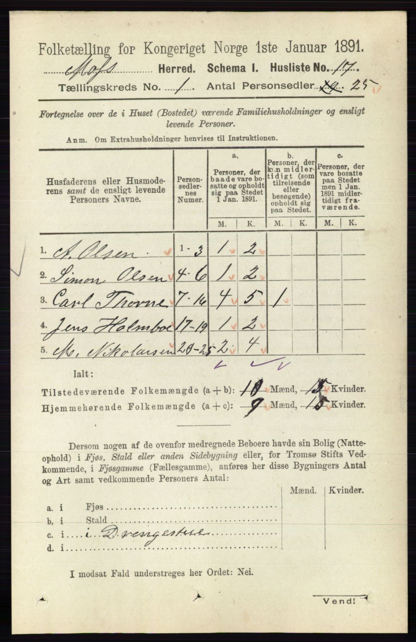 RA, Folketelling 1891 for 0194 Moss herred, 1891, s. 31