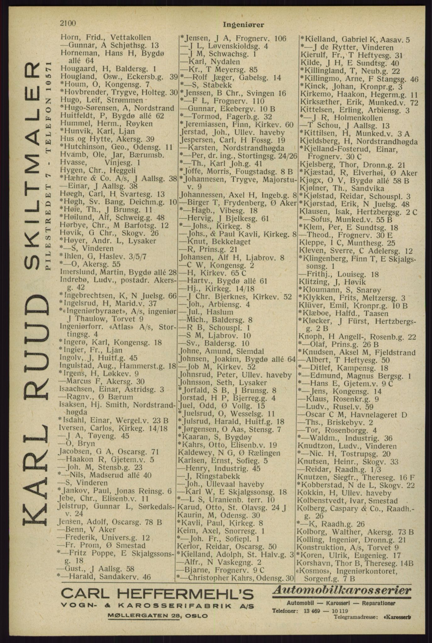 Kristiania/Oslo adressebok, PUBL/-, 1929, s. 2100