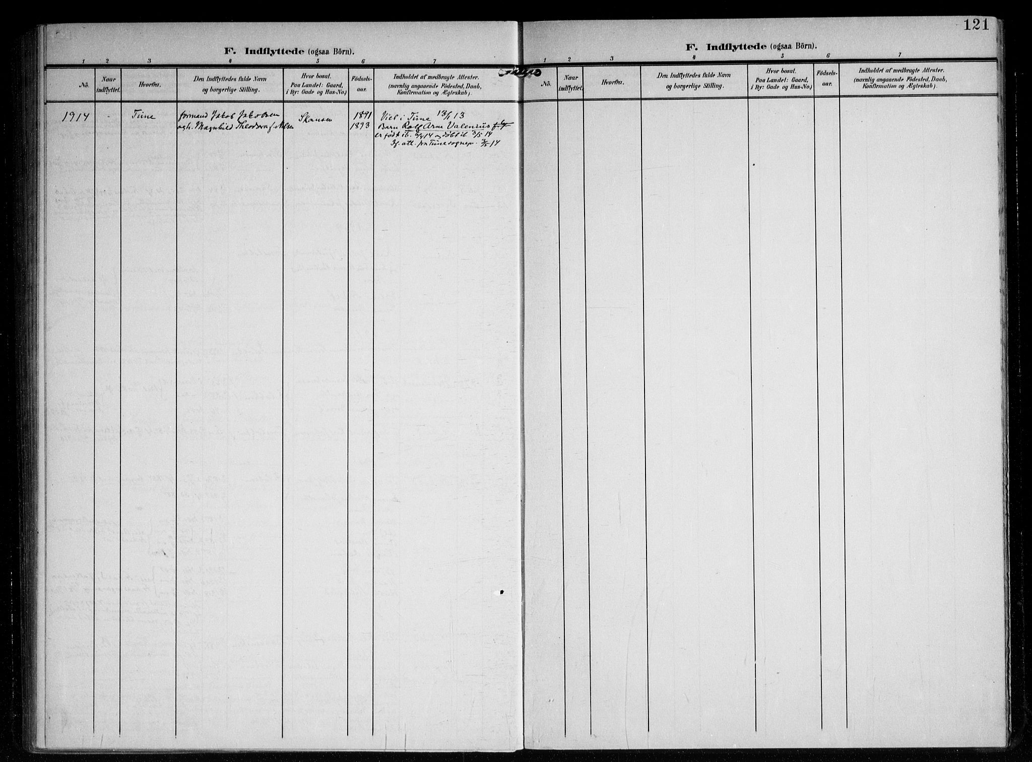 Berg prestekontor Kirkebøker, SAO/A-10902/F/Fb/L0003: Ministerialbok nr. II 3, 1903-1919, s. 121