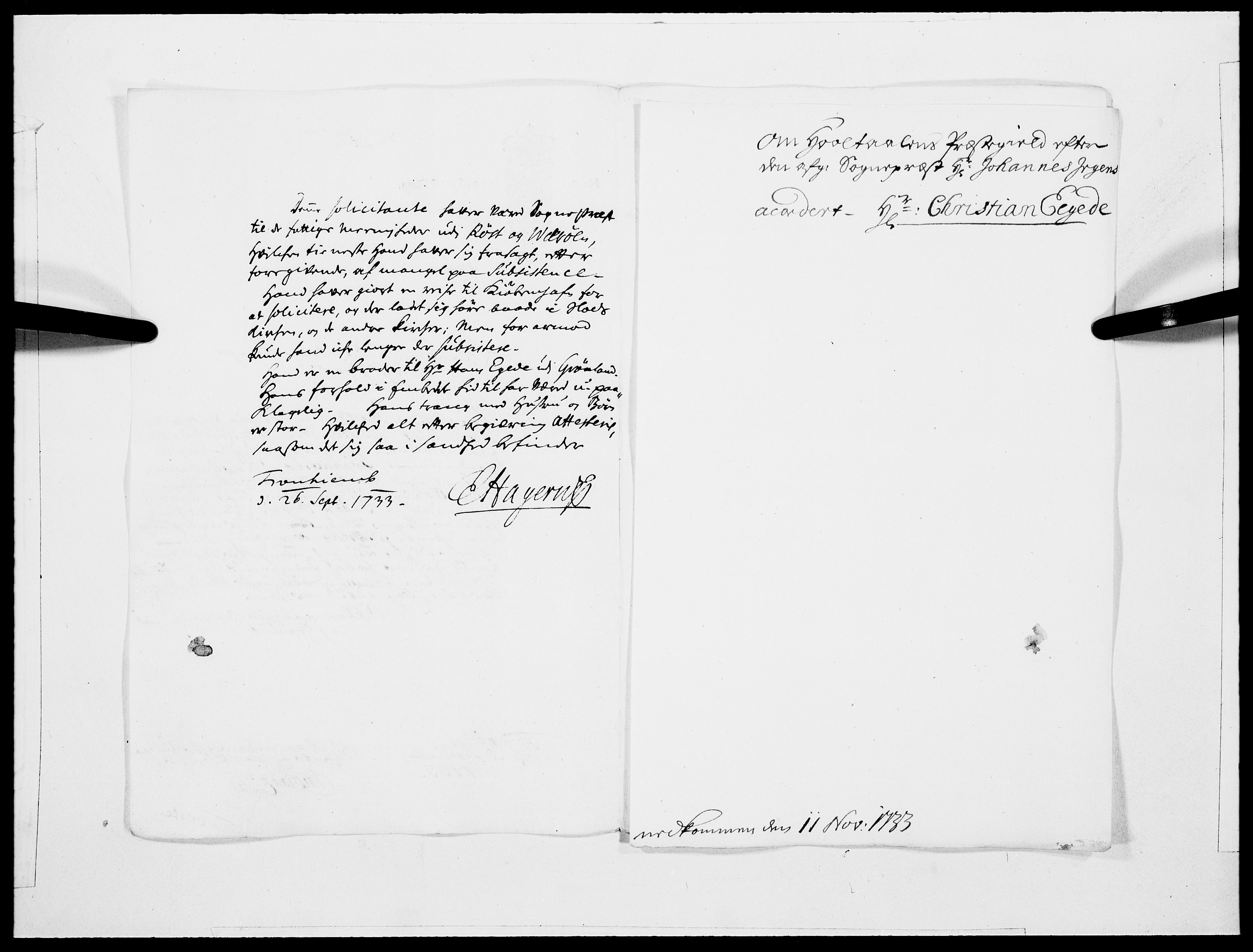Danske Kanselli 1572-1799, AV/RA-EA-3023/F/Fc/Fcc/Fcca/L0114: Norske innlegg 1572-1799, 1733, s. 74