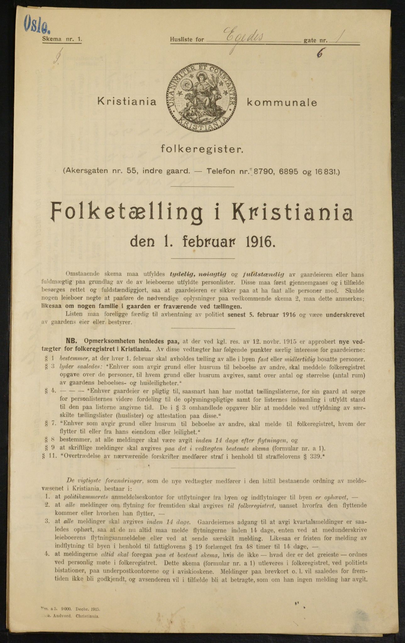 OBA, Kommunal folketelling 1.2.1916 for Kristiania, 1916, s. 18944