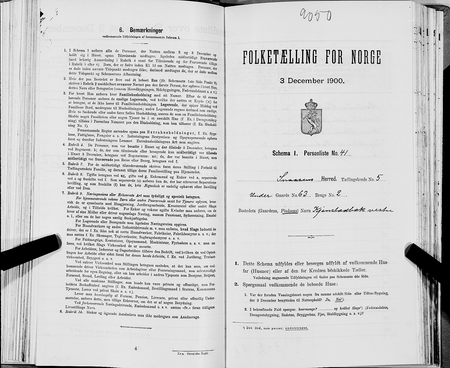 SAT, Folketelling 1900 for 1736 Snåsa herred, 1900, s. 1247
