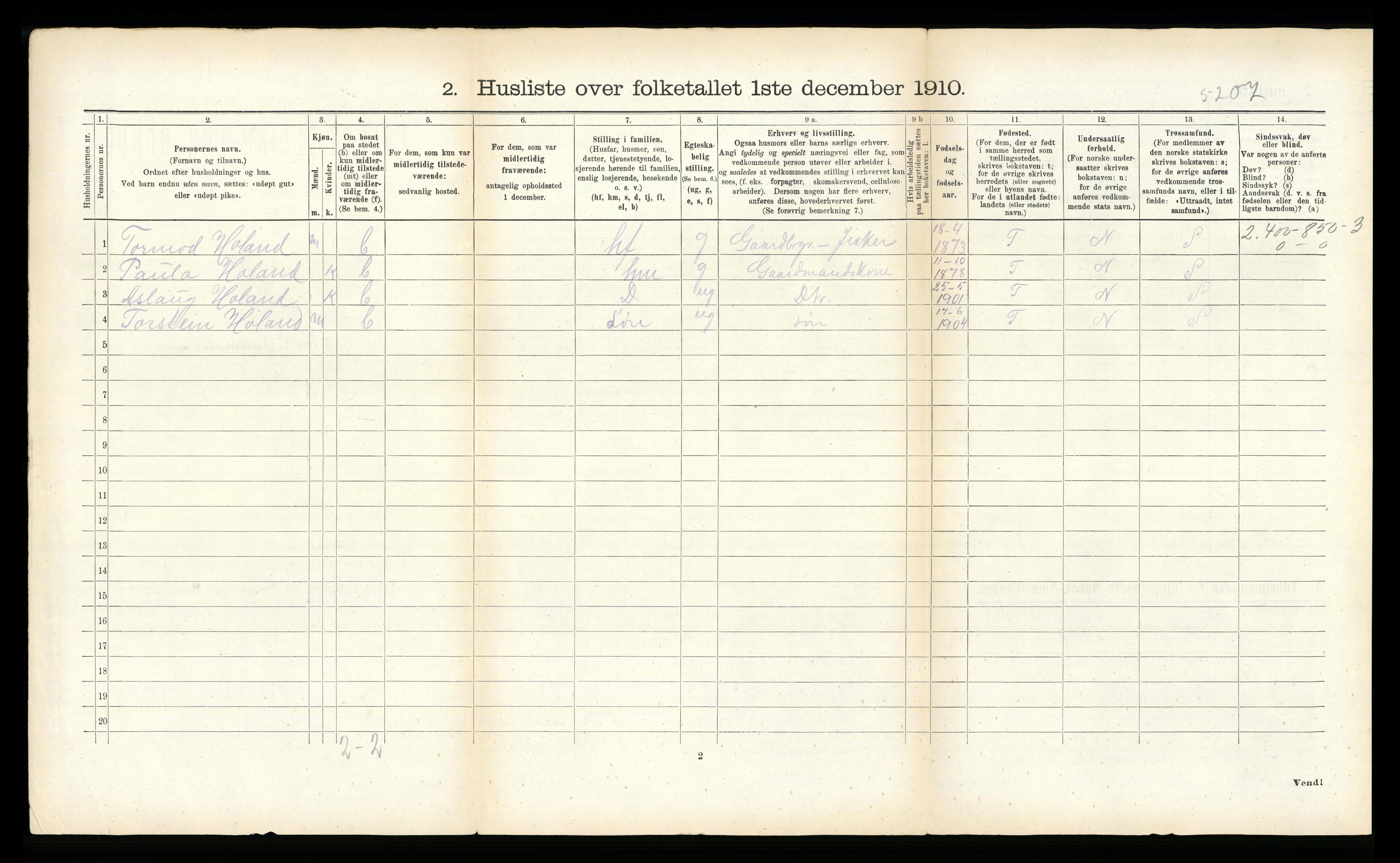 RA, Folketelling 1910 for 1934 Tromsøysund herred, 1910, s. 384