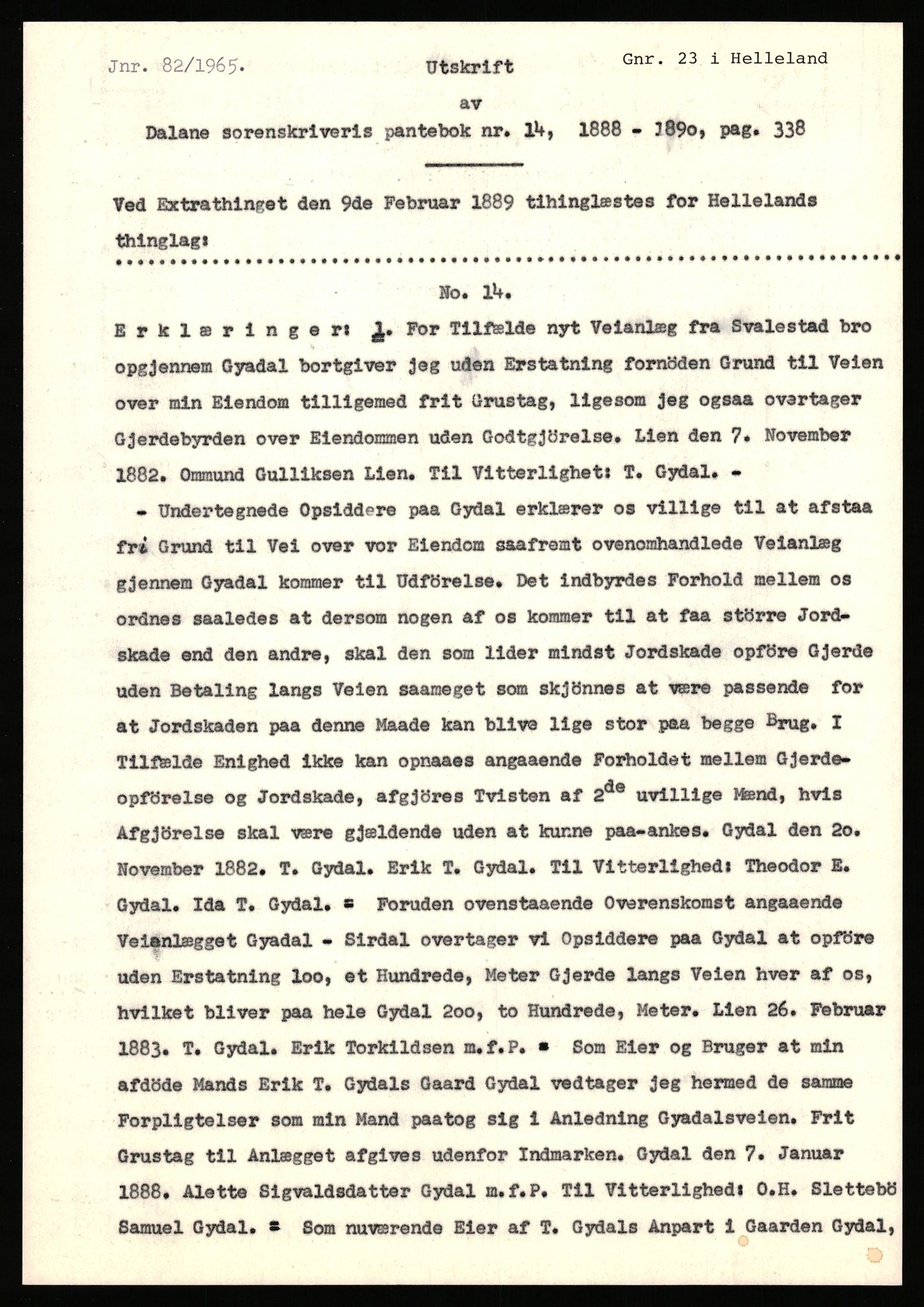 Statsarkivet i Stavanger, AV/SAST-A-101971/03/Y/Yj/L0028: Avskrifter sortert etter gårdsnavn: Gudla - Haga i Håland, 1750-1930, s. 292