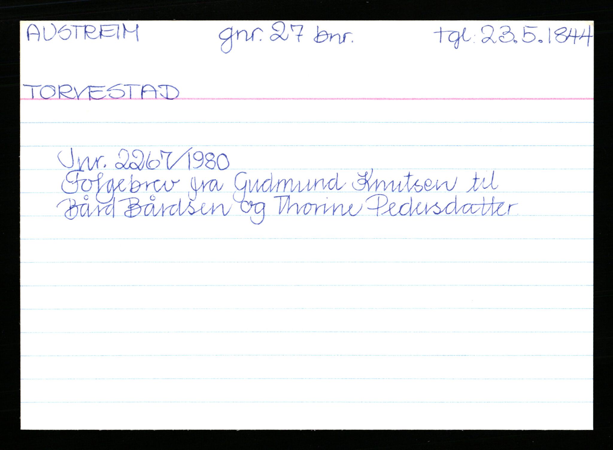 Statsarkivet i Stavanger, AV/SAST-A-101971/03/Y/Yk/L0002: Registerkort sortert etter gårdsnavn: Auglend - Bakkevik, 1750-1930, s. 389