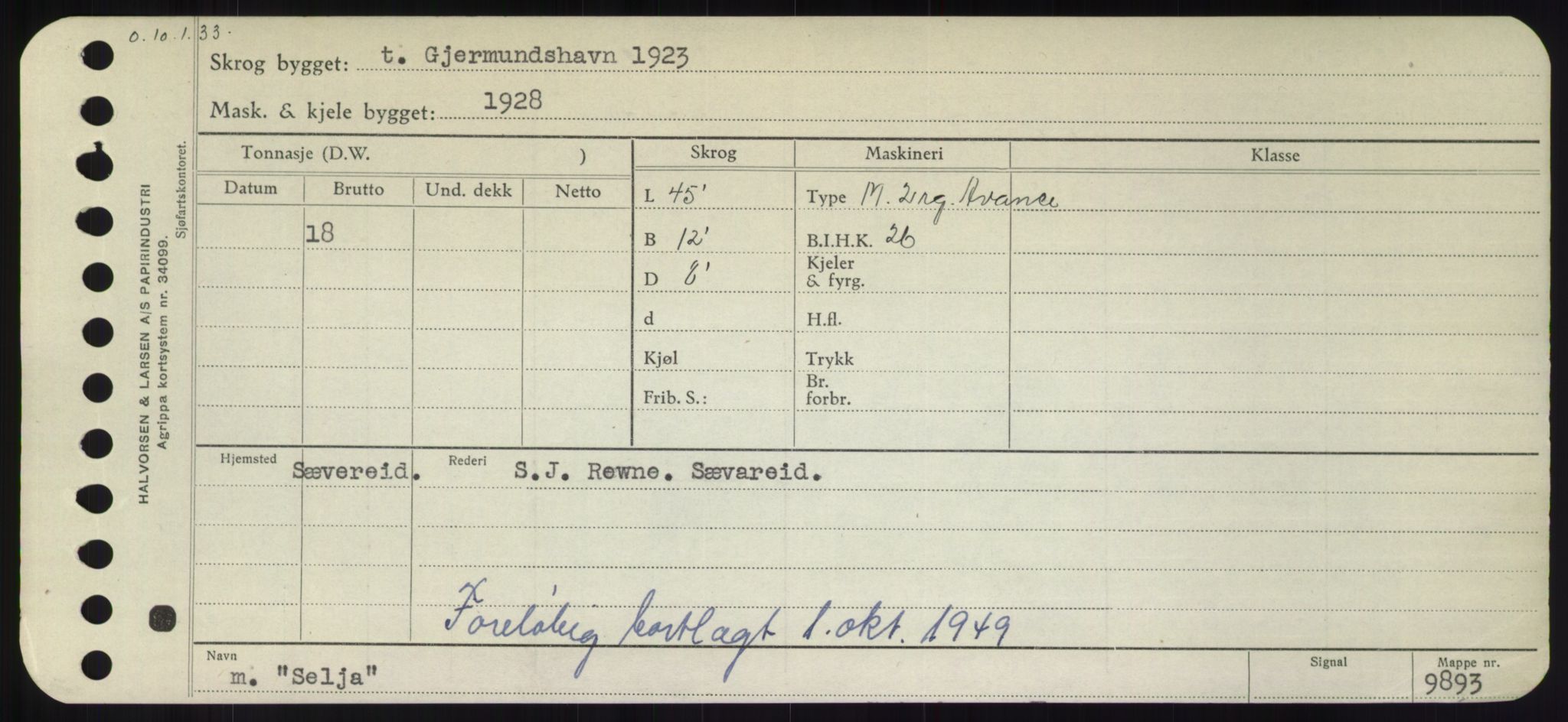 Sjøfartsdirektoratet med forløpere, Skipsmålingen, RA/S-1627/H/Hd/L0032: Fartøy, San-Seve, s. 443