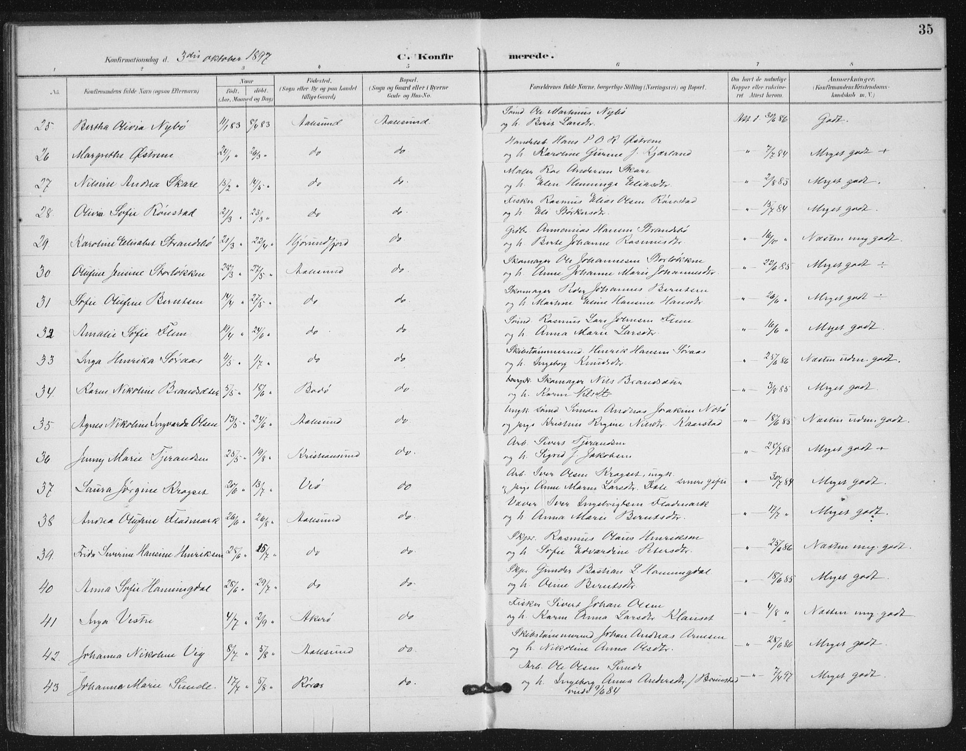Ministerialprotokoller, klokkerbøker og fødselsregistre - Møre og Romsdal, SAT/A-1454/529/L0457: Ministerialbok nr. 529A07, 1894-1903, s. 35