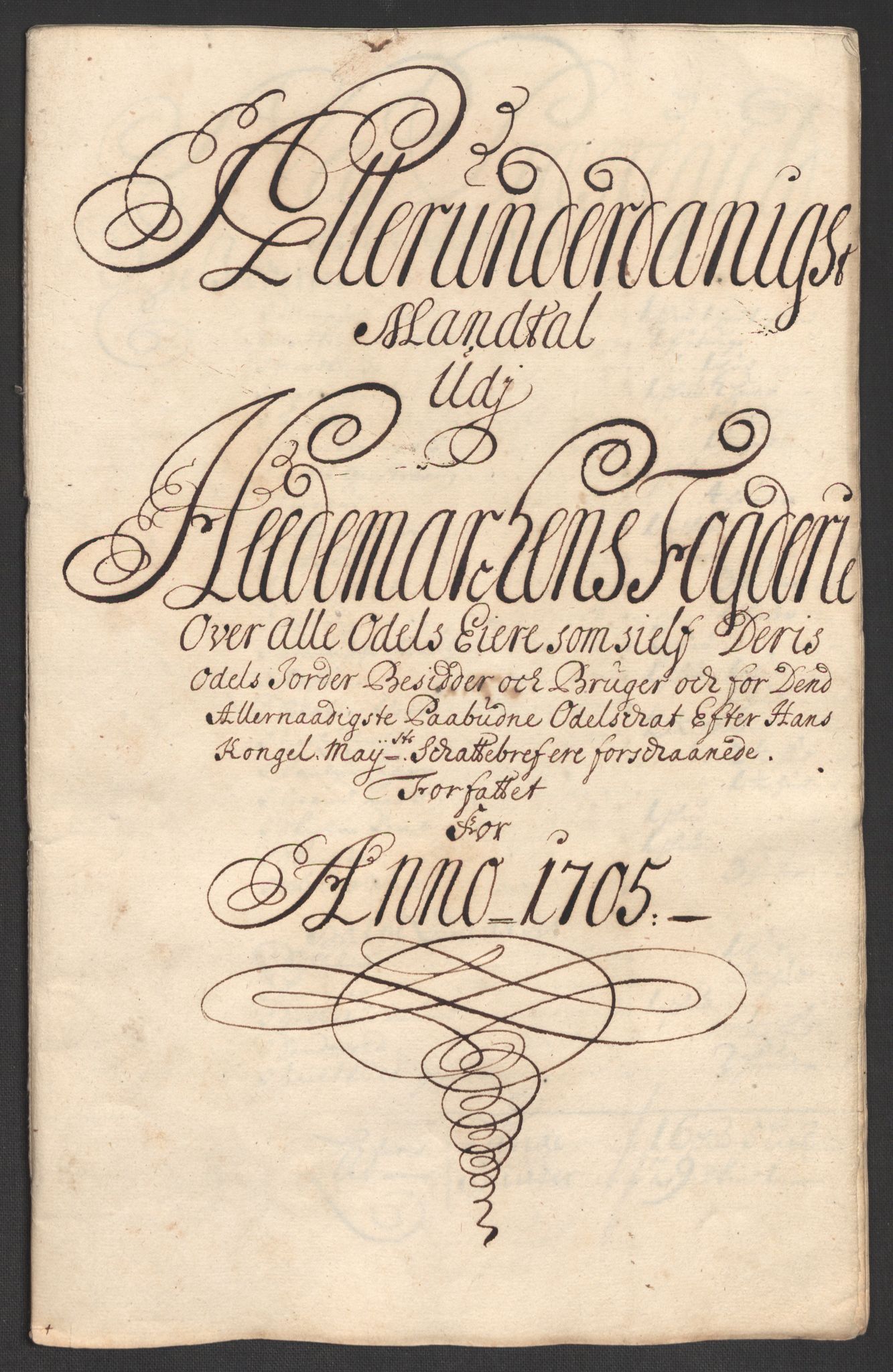 Rentekammeret inntil 1814, Reviderte regnskaper, Fogderegnskap, AV/RA-EA-4092/R16/L1042: Fogderegnskap Hedmark, 1705, s. 128