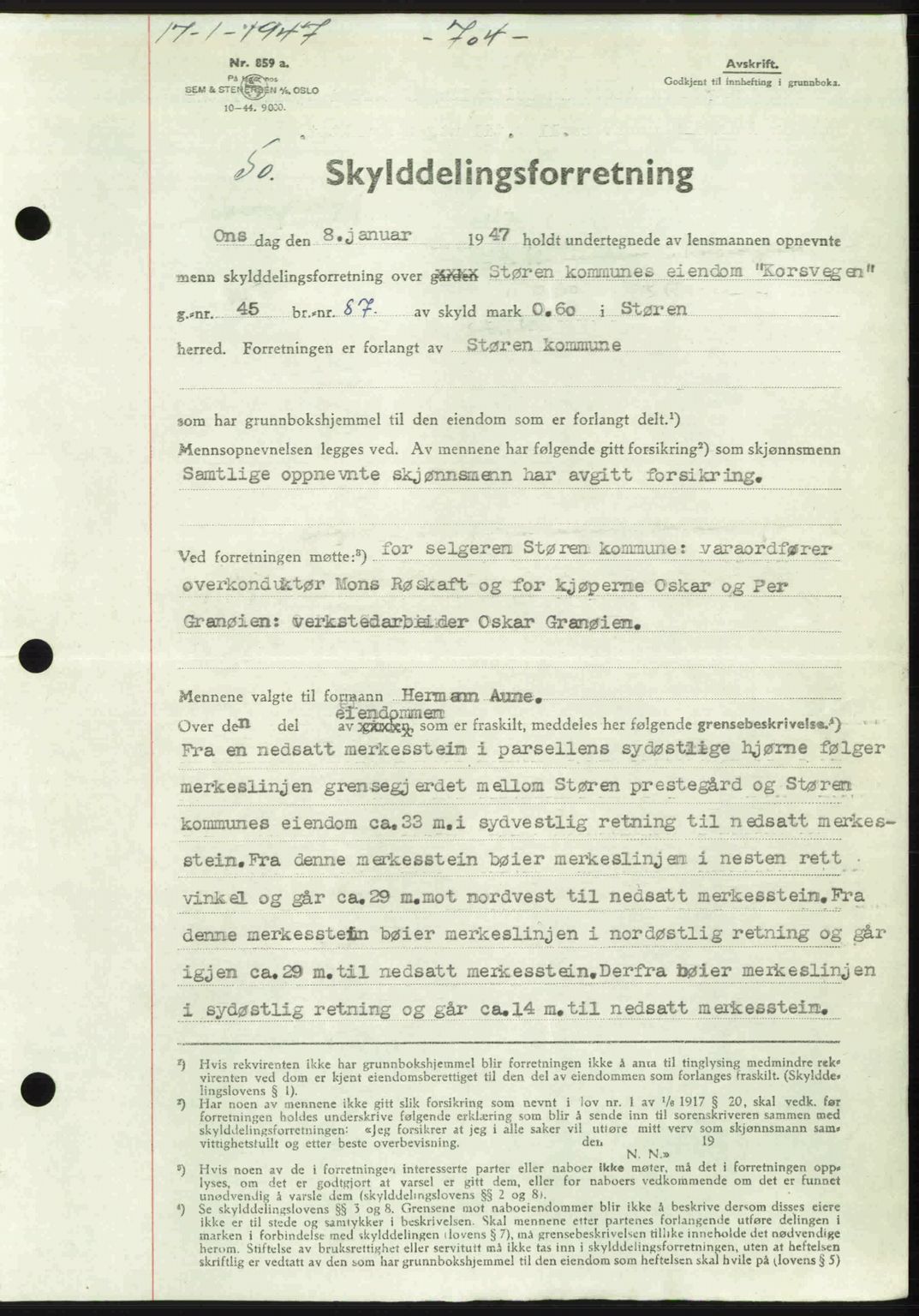 Gauldal sorenskriveri, SAT/A-0014/1/2/2C: Pantebok nr. A3, 1947-1947, Dagboknr: 50/1947