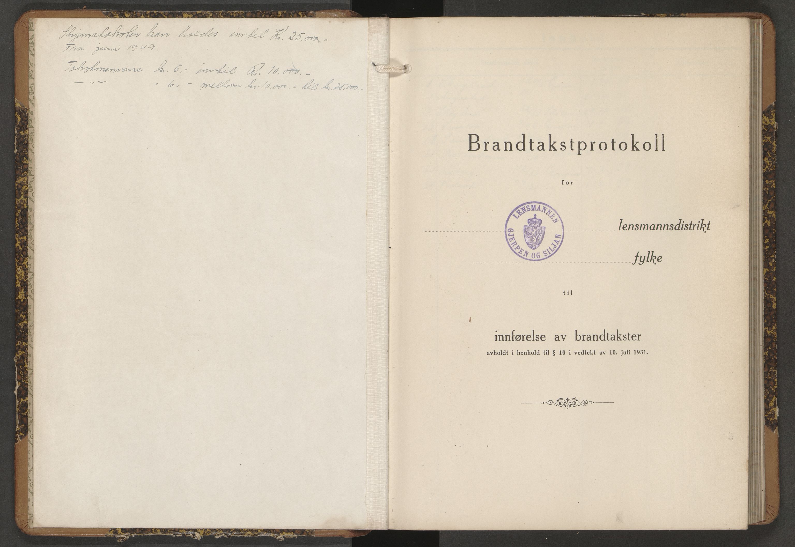 Gjerpen og Siljan lensmannskontor, AV/SAKO-A-555/Y/Ye/Yeb/L0019: Skjematakstprotokoll, 1938-1955