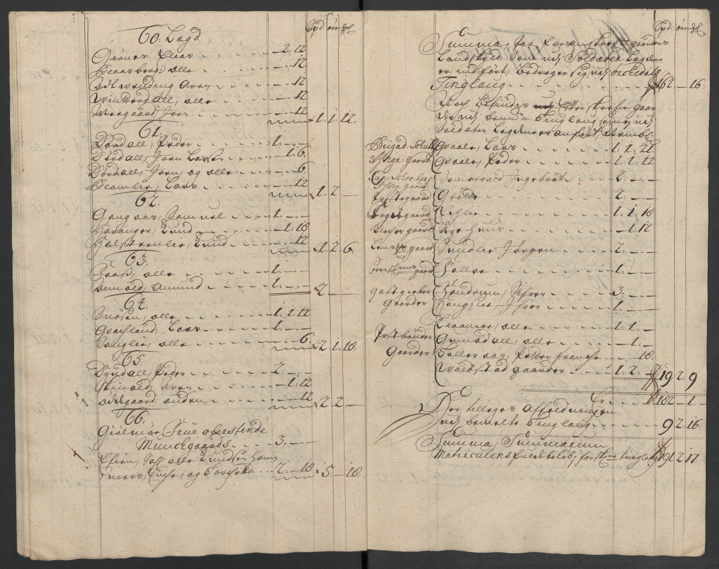 Rentekammeret inntil 1814, Reviderte regnskaper, Fogderegnskap, AV/RA-EA-4092/R60/L3959: Fogderegnskap Orkdal og Gauldal, 1709, s. 102