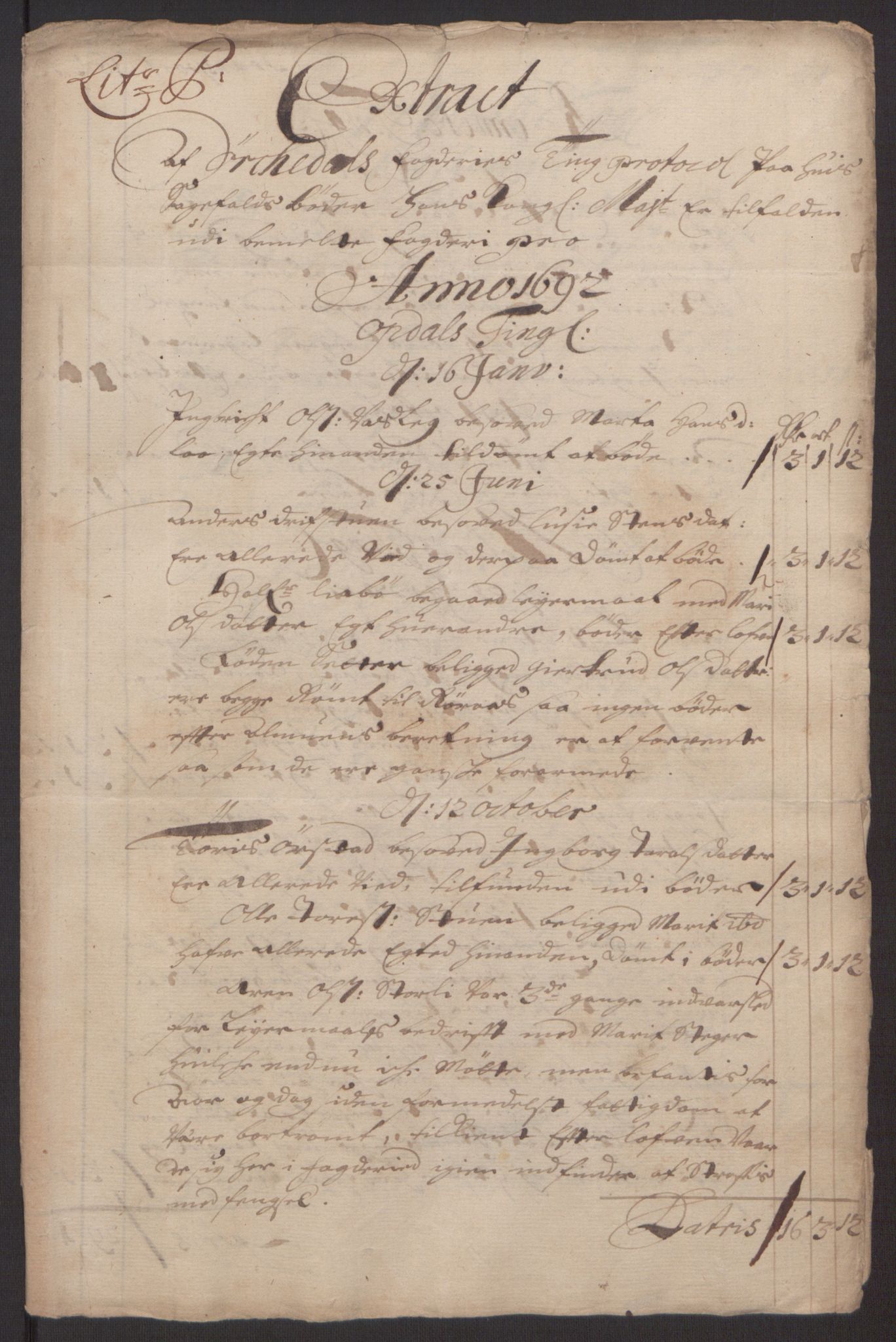 Rentekammeret inntil 1814, Reviderte regnskaper, Fogderegnskap, AV/RA-EA-4092/R58/L3937: Fogderegnskap Orkdal, 1691-1692, s. 340