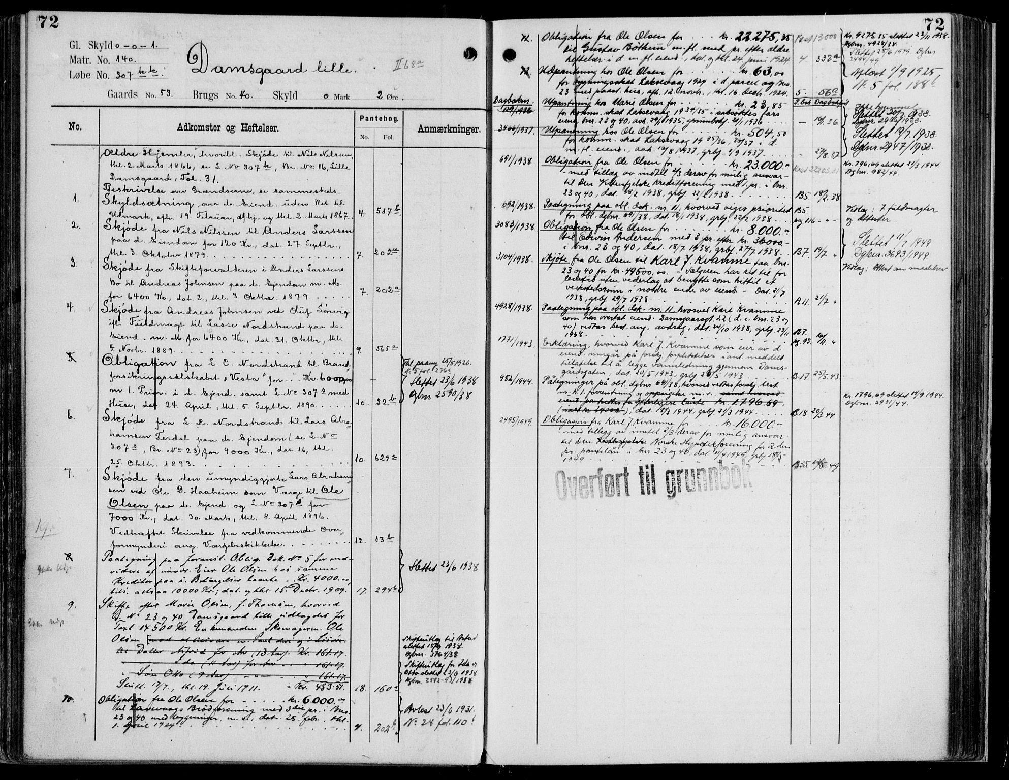 Midhordland sorenskriveri, AV/SAB-A-3001/1/G/Ga/Gab/L0113: Panteregister nr. II.A.b.113, s. 72
