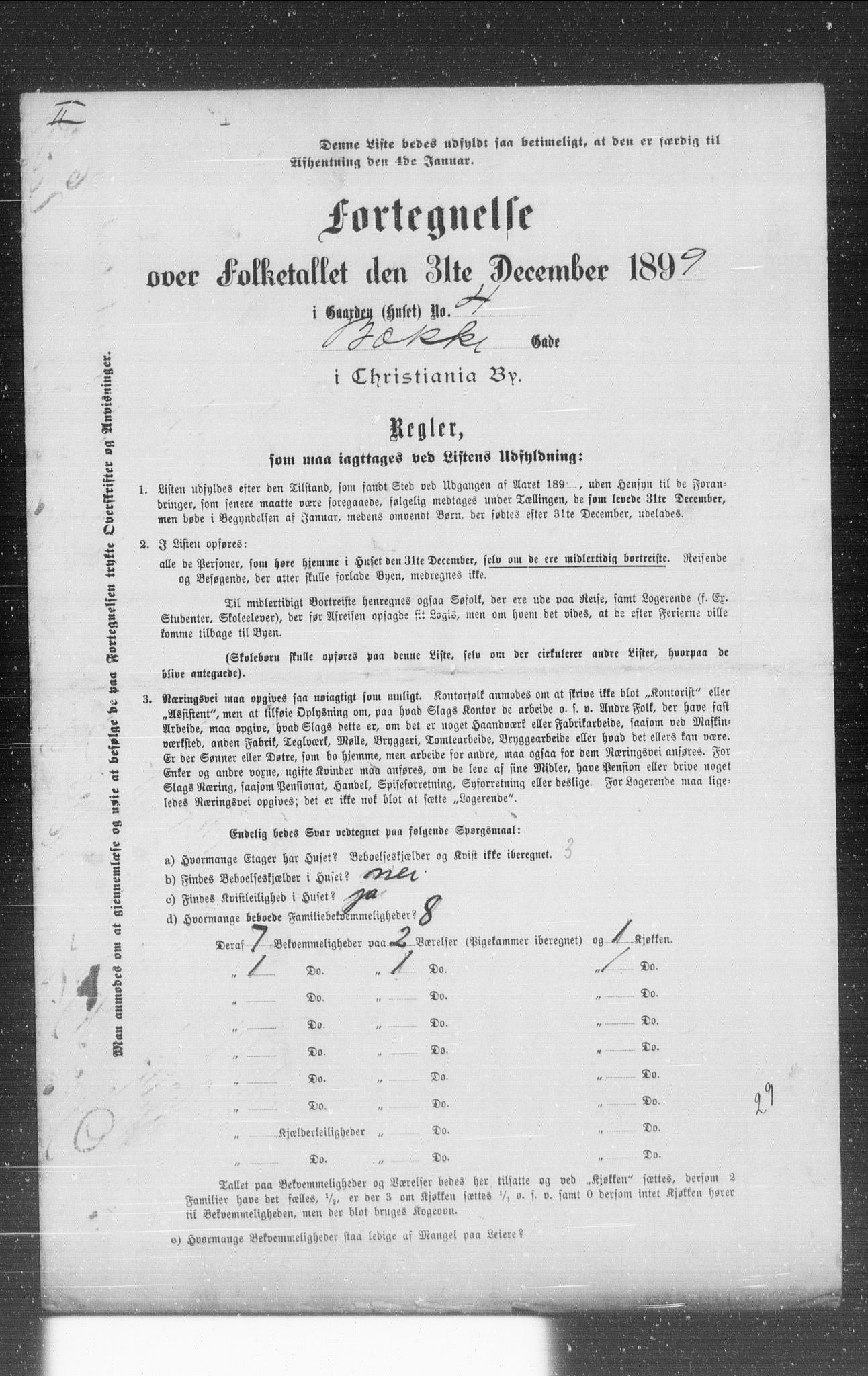 OBA, Kommunal folketelling 31.12.1899 for Kristiania kjøpstad, 1899, s. 1476