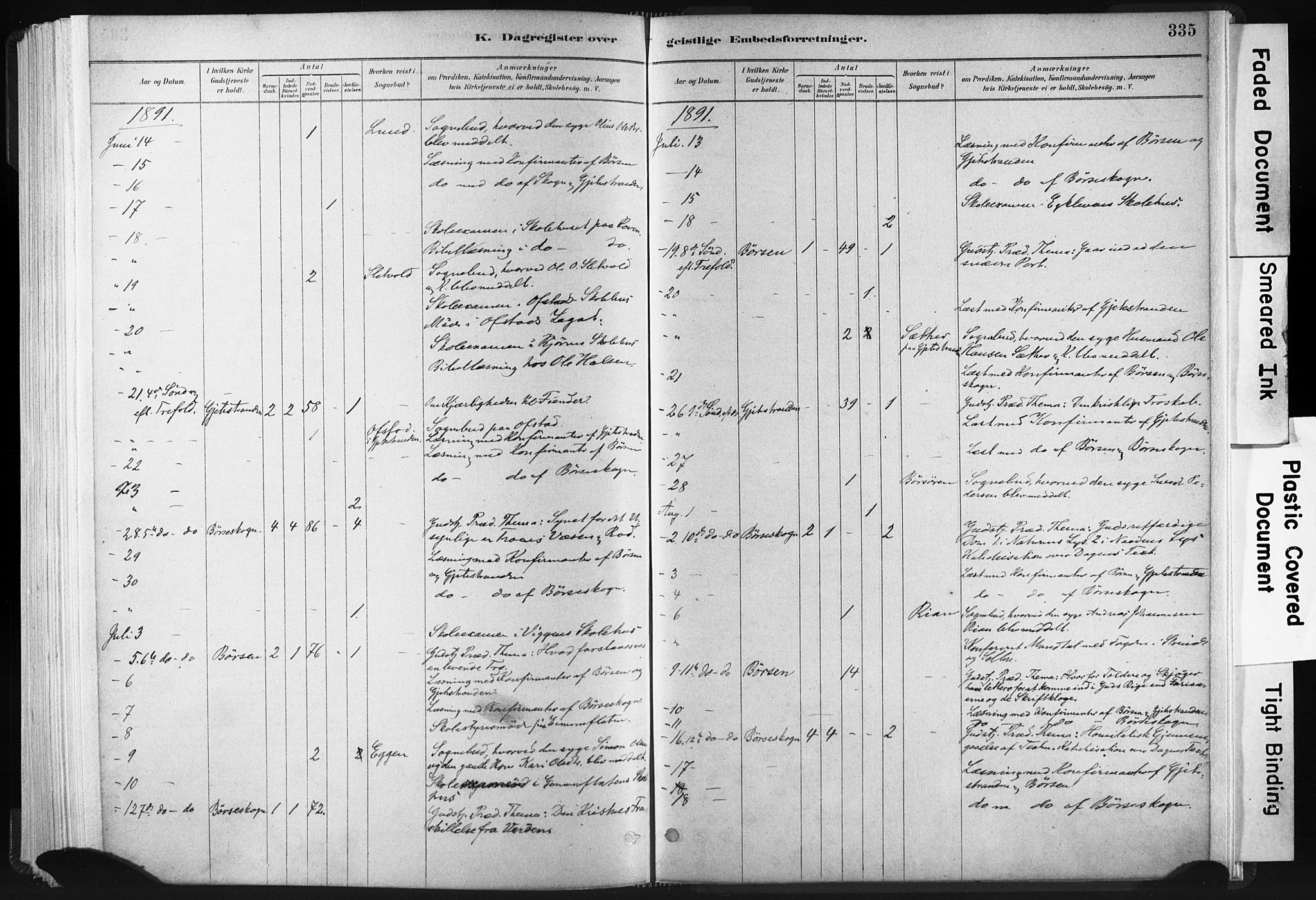 Ministerialprotokoller, klokkerbøker og fødselsregistre - Sør-Trøndelag, SAT/A-1456/665/L0773: Ministerialbok nr. 665A08, 1879-1905, s. 335