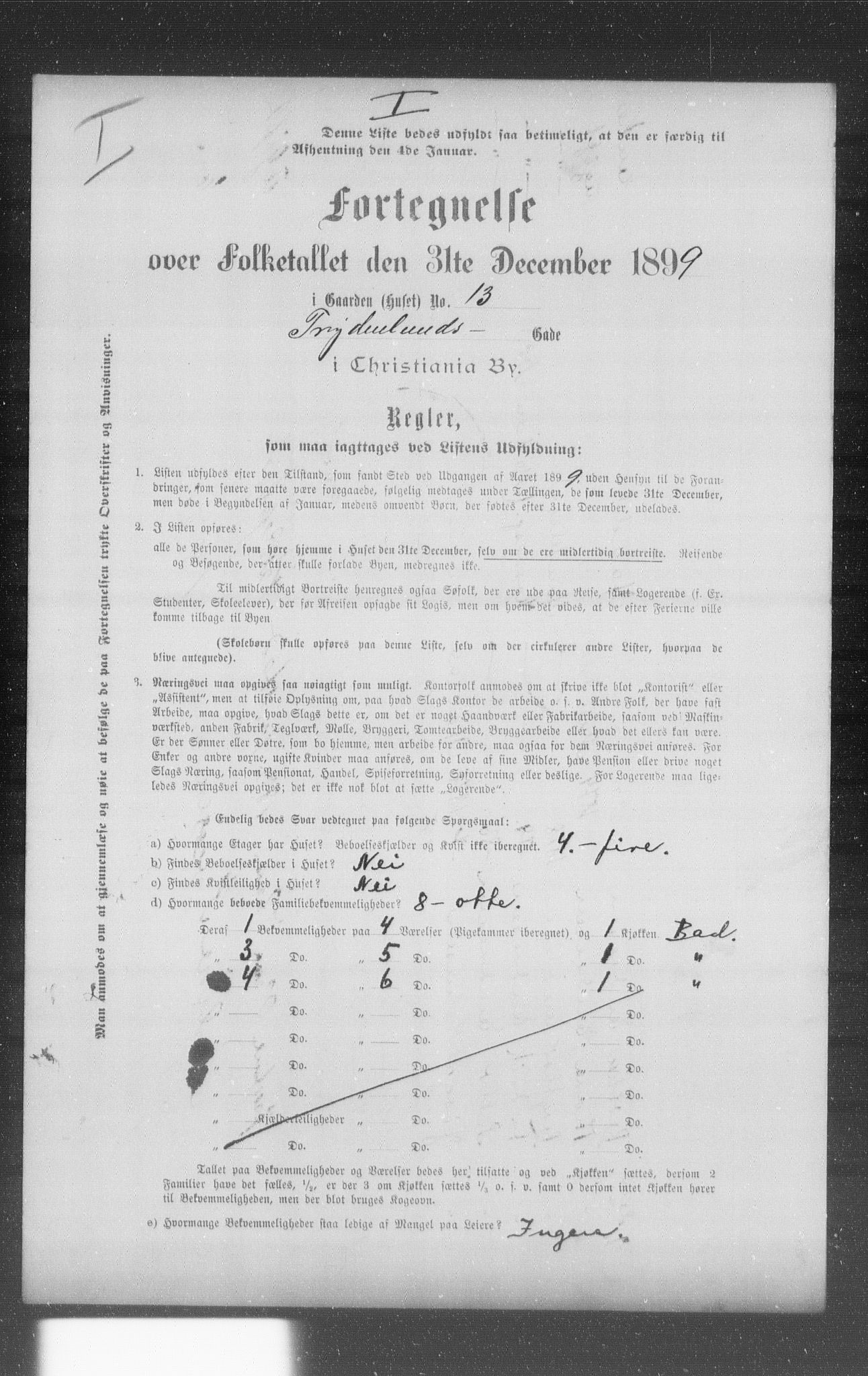 OBA, Kommunal folketelling 31.12.1899 for Kristiania kjøpstad, 1899, s. 3724