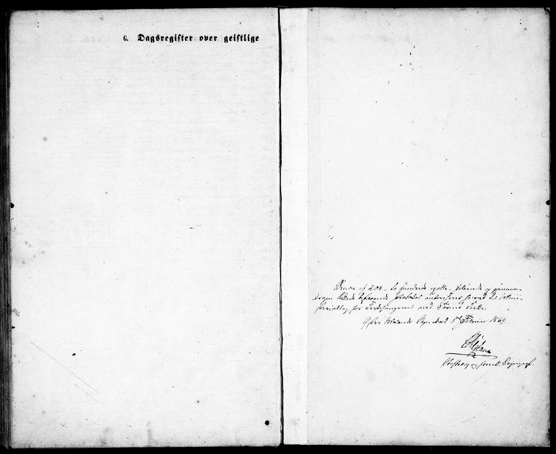 Tromøy sokneprestkontor, AV/SAK-1111-0041/F/Fb/L0004: Klokkerbok nr. B 4, 1869-1877
