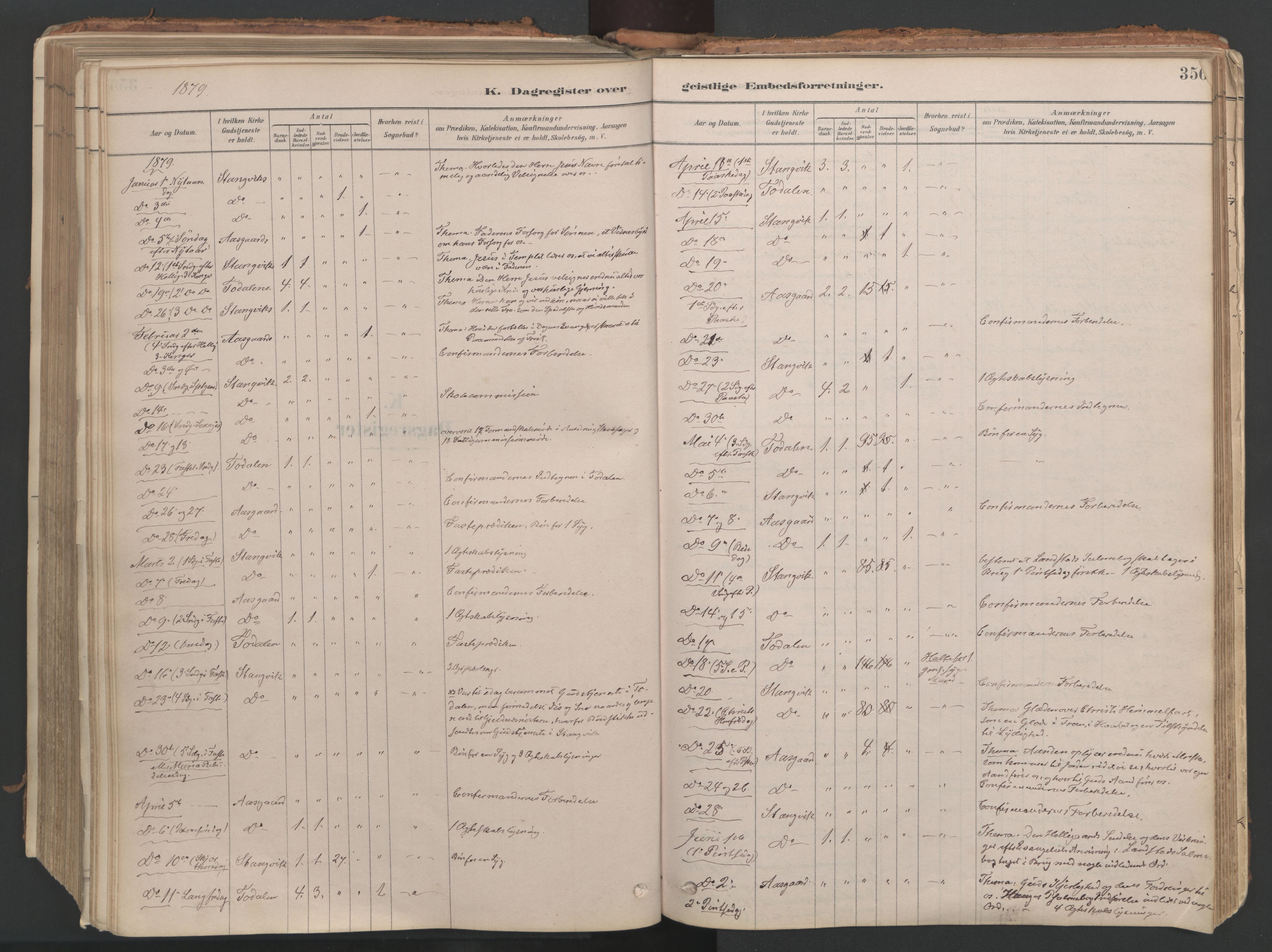 Ministerialprotokoller, klokkerbøker og fødselsregistre - Møre og Romsdal, AV/SAT-A-1454/592/L1029: Ministerialbok nr. 592A07, 1879-1902, s. 356